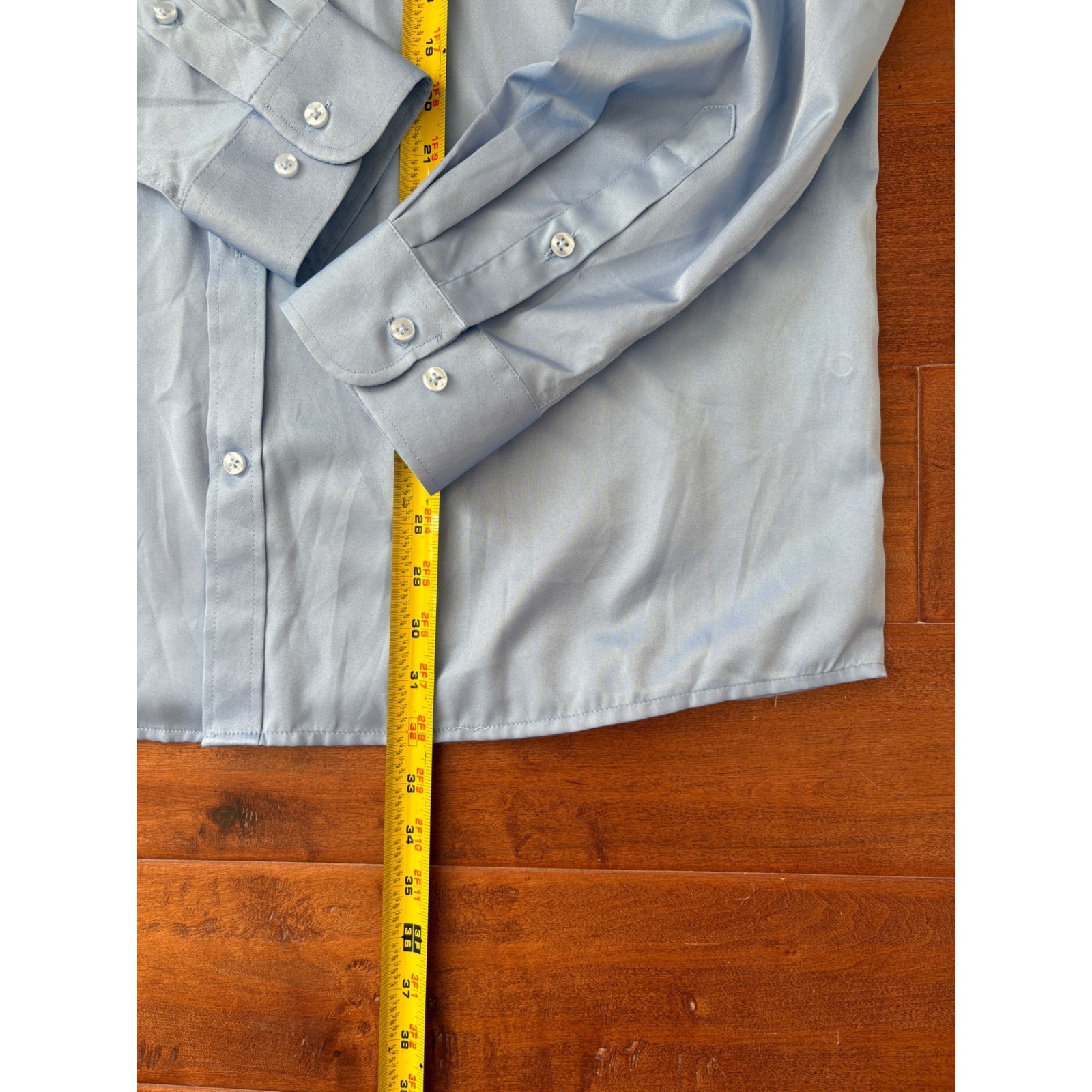 Alimens & Gentle Flex Light Blue Dress Shirt XL Tall Wrinkle Resistant Luxury
