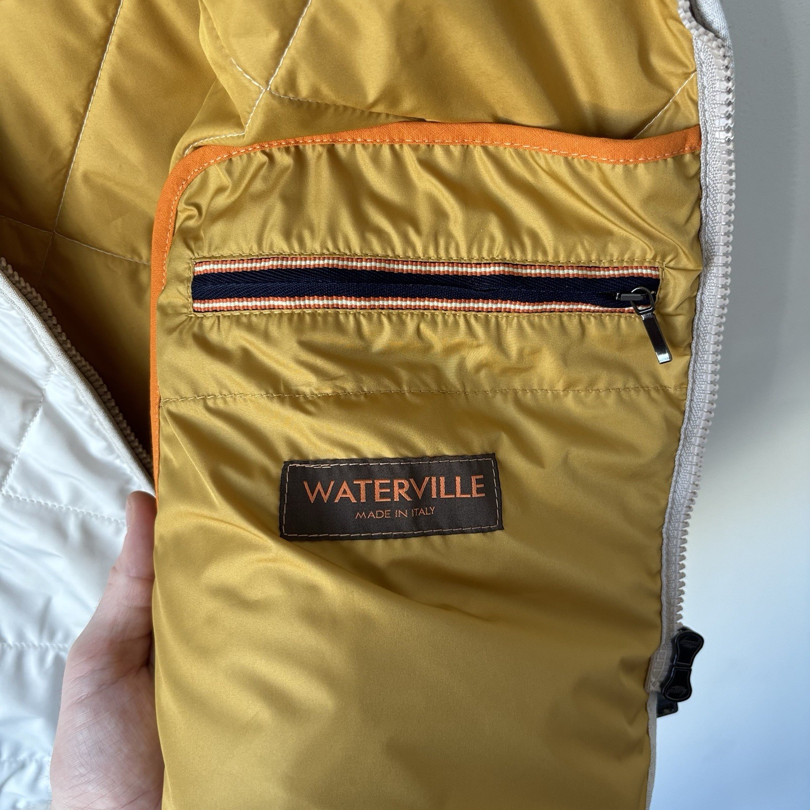 Waterville Fit Quilted Vest Size 54 XL Water Repellant Diamond Made In Italy