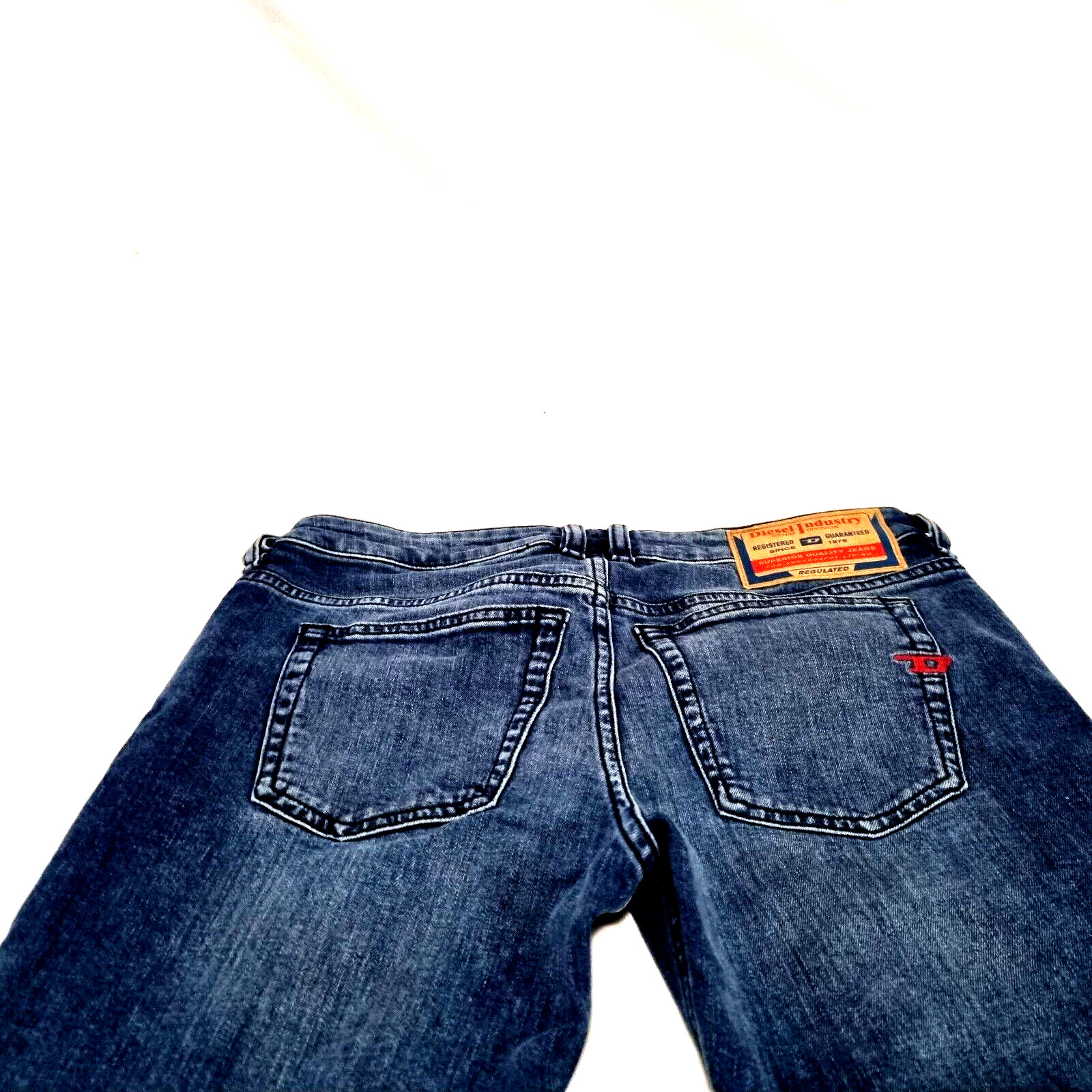 Diesel Men Jeans Sleenker 1979 Blue Denim Mid Rise Slim Leg Size 29 L30