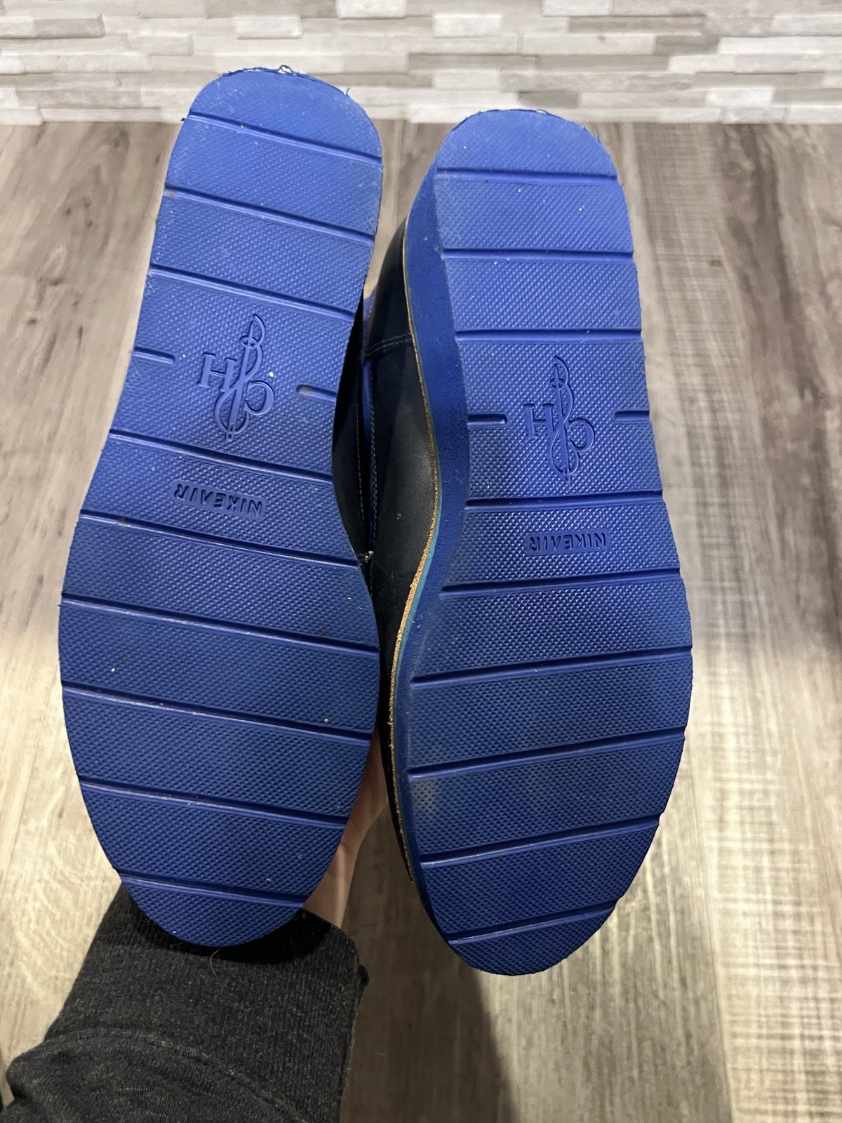 COLE HAAN Lania Air Suede Waterproof Snow Boots Black Blue 7.5 Women’s