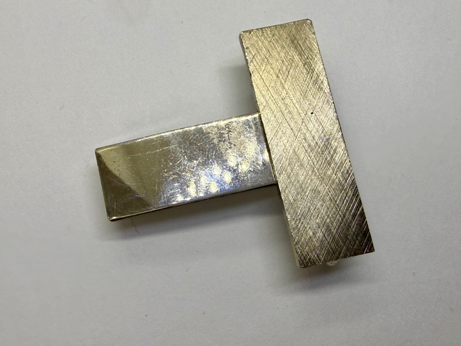 Cross Bar Metal Letter T Shaped Figural Cutout Unique Gold Color Belt Buckle