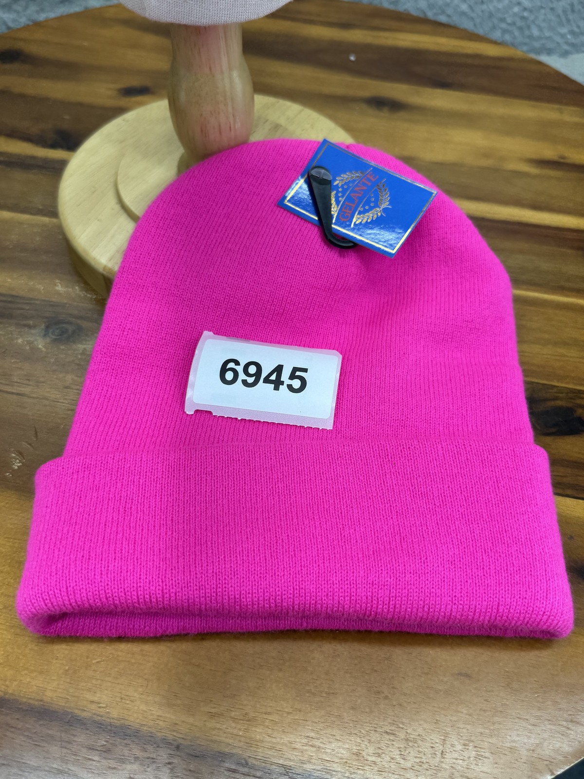 Gelante Beanie Knit Hat Cuffed Winter Skull Cap Warm Acrylic One Size Pink