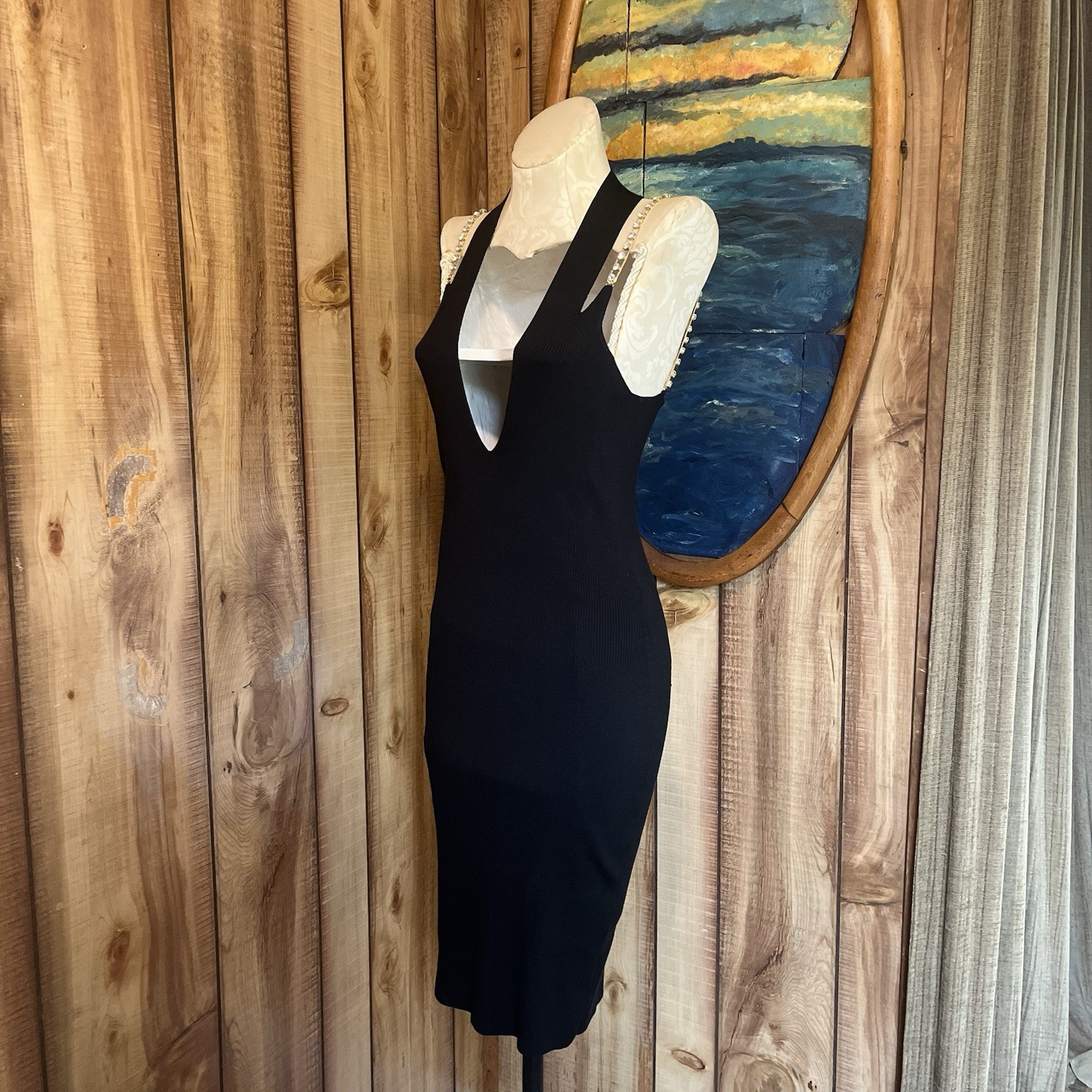 💋Versace black Halter dress IT 42 (US m) Pit to pit: 16” Length: 21”