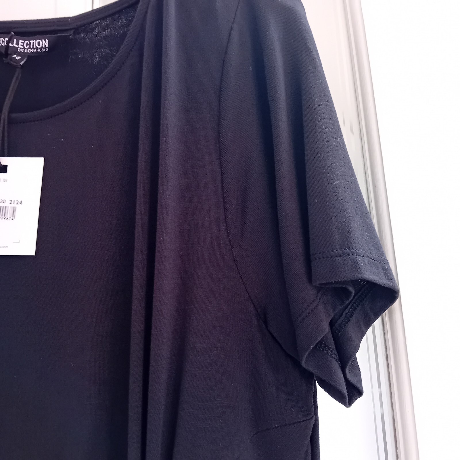 Debenhams The Collection Ladies Black Jersey Ruched Top Uk 14 BNWT