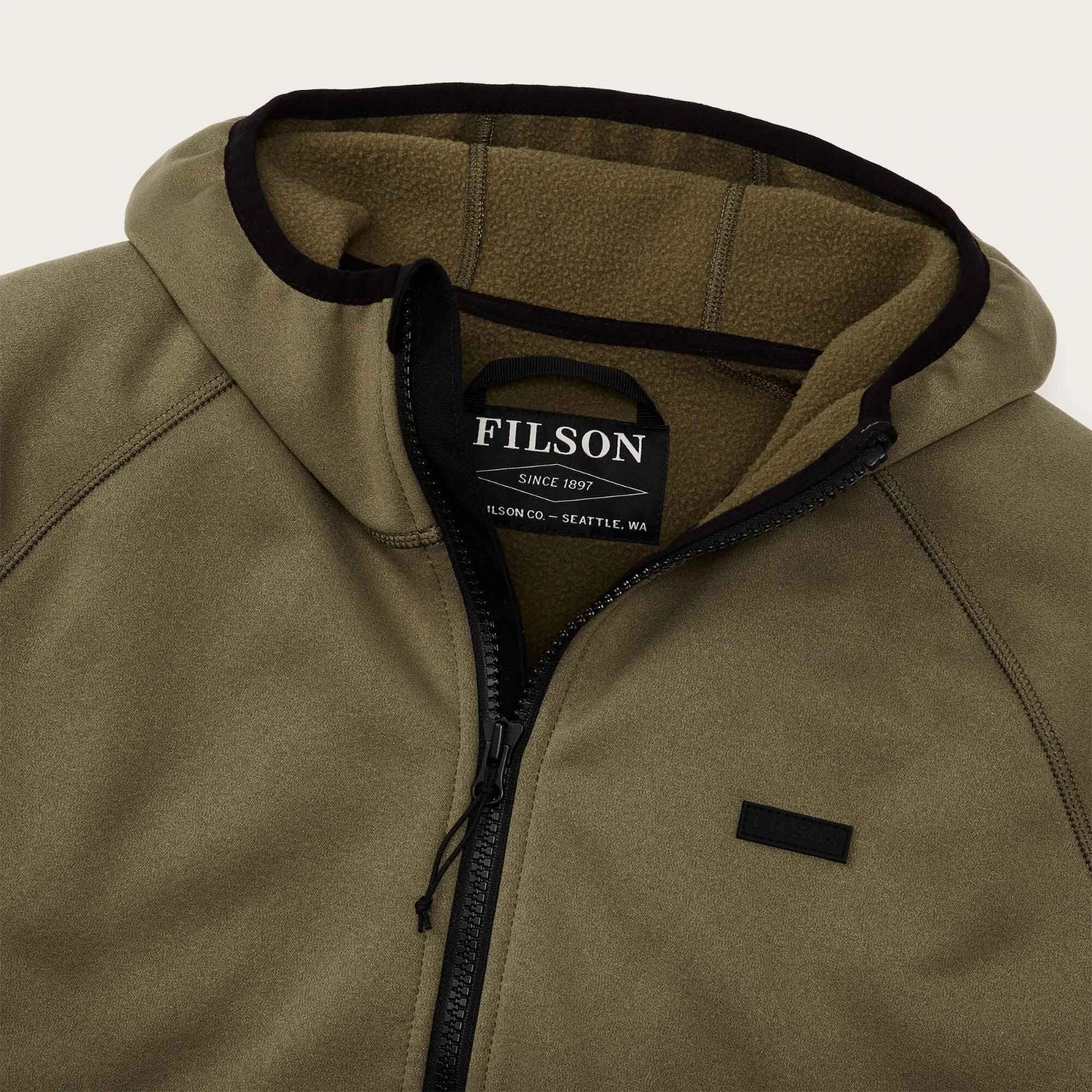 Filson Granite Spire Fleece Pullover Jacket Field Olive Wind Resistant S New