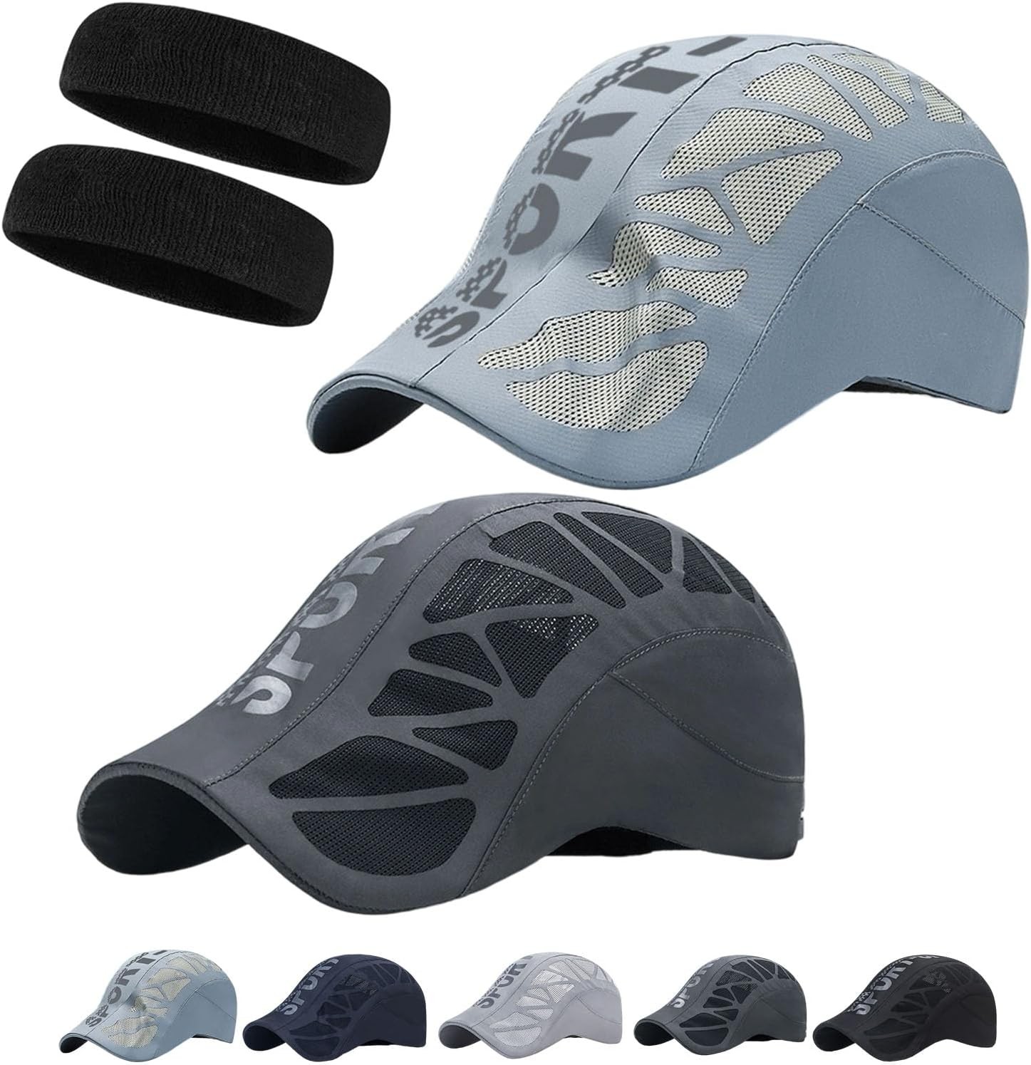 Men’s Outdoor Sport CapTennis Cycling Baseball Cap Breathable Quick Dry Mesh Hat