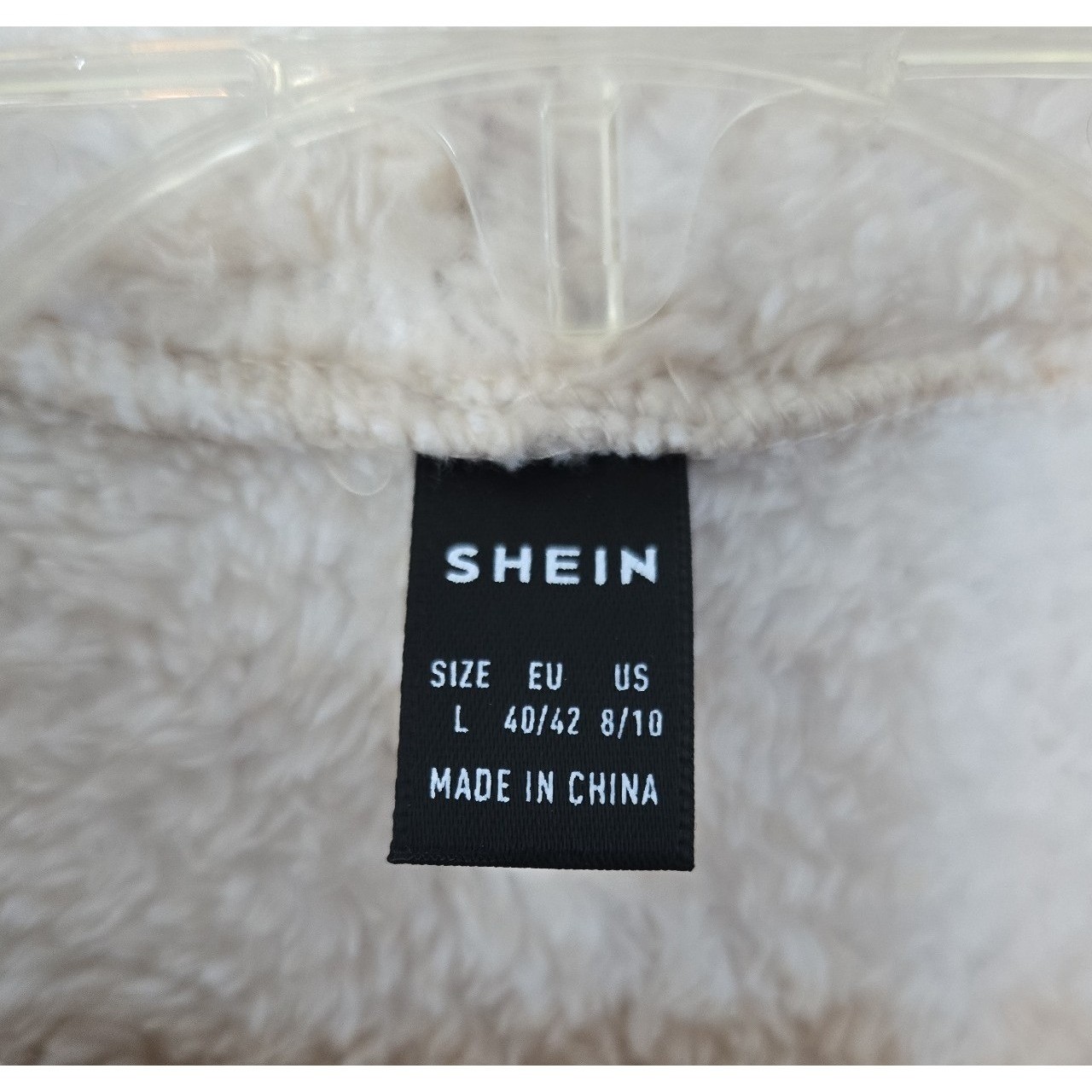 Shein Womans Soft Sharpa Style Cardigan Size Large