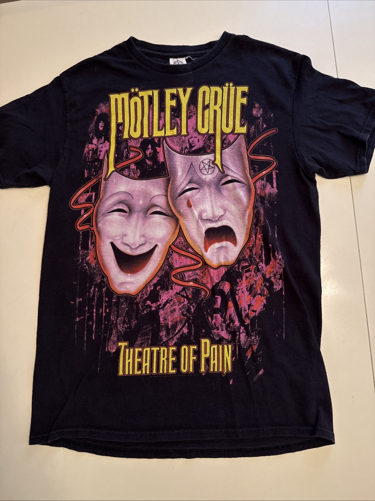 Official Vintage Motley Crue Theatre Of Pain Tee Shirt M Medium Glam Metal