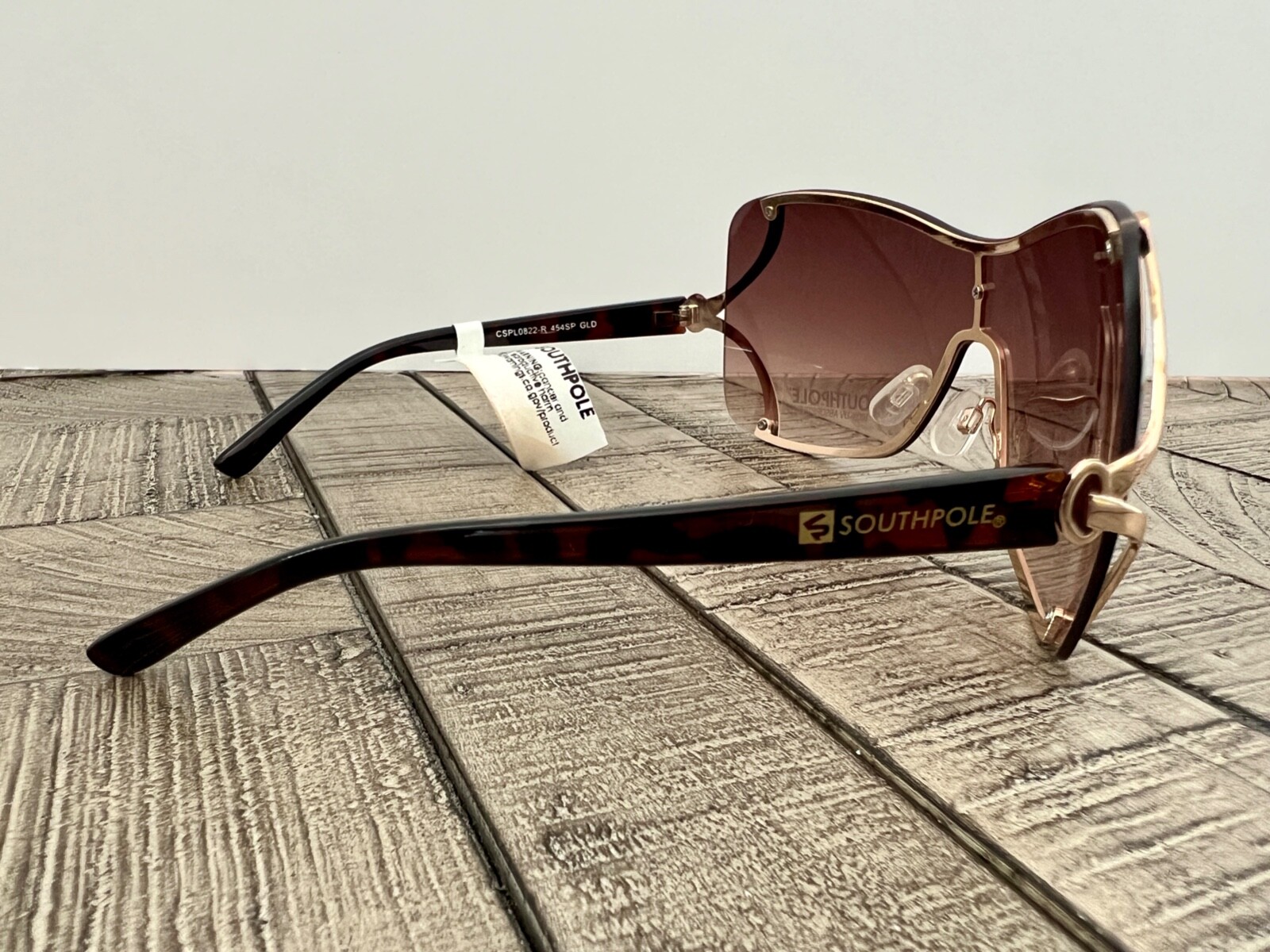 SOUTHPOLE Designer shield Sunglasses 454SP-GOLD