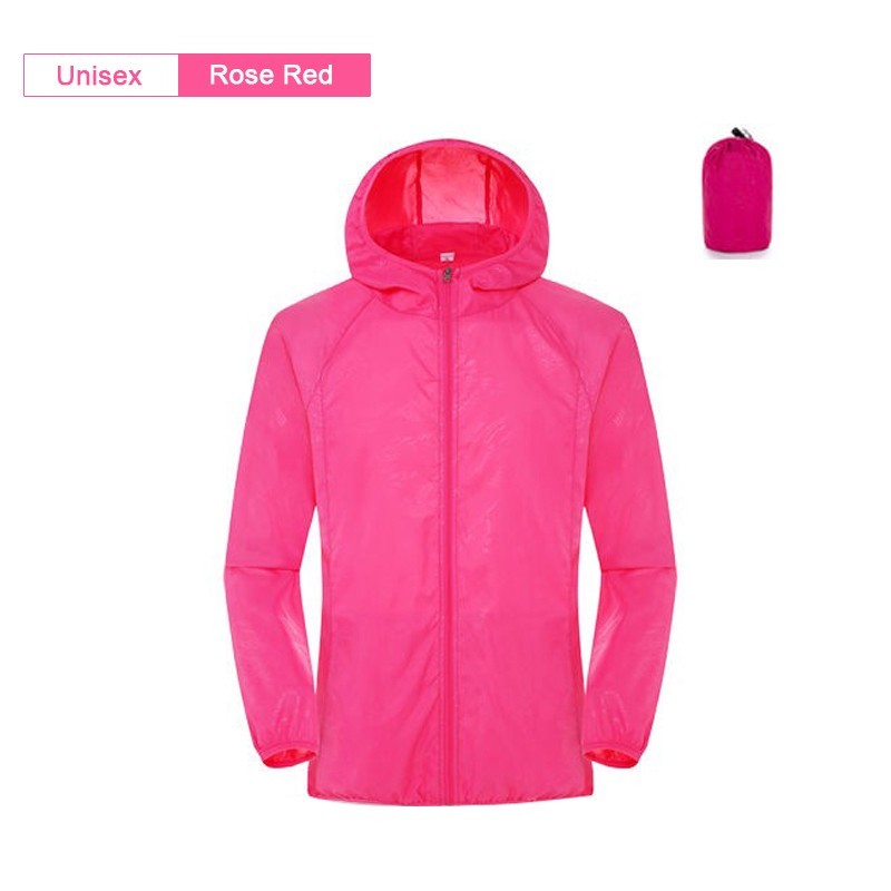 New Waterproof Camping Rain Jacket Men Women Quick Dry Windbreaker