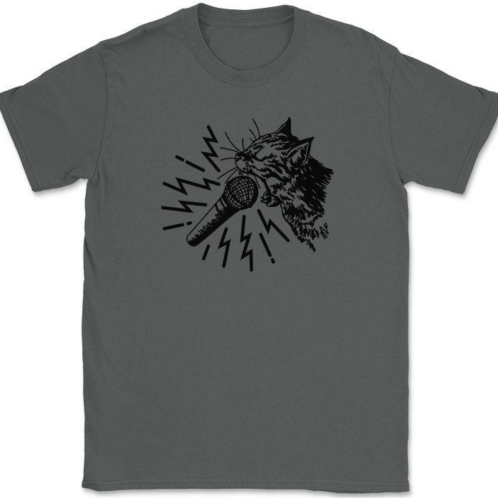 Cat Rock Screamo T-Shirt Funny Kitten Feline Band Hiss Music Tee