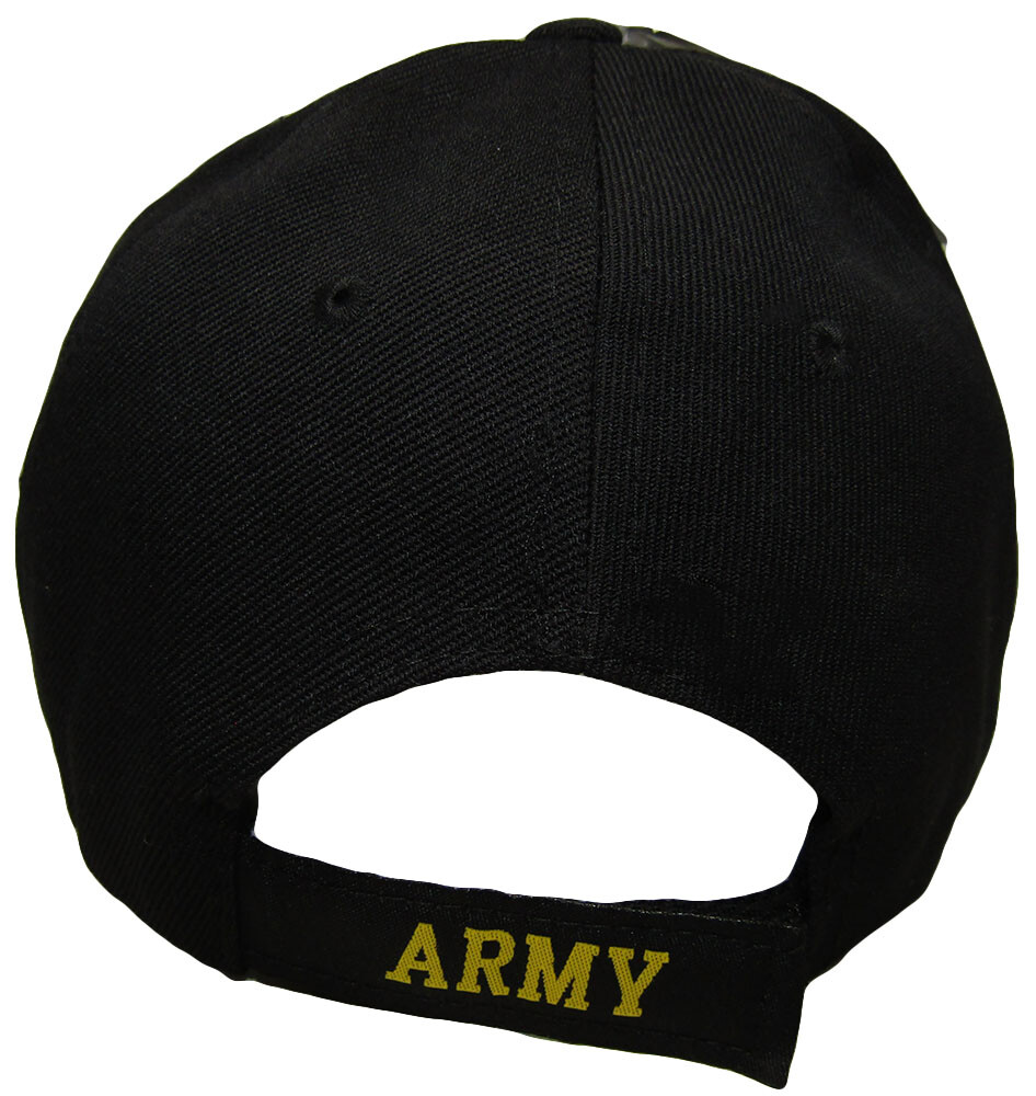 US ARMY STRONG LICENSED SEAL MILITARY LOGO STAR BLACK HAT CAP