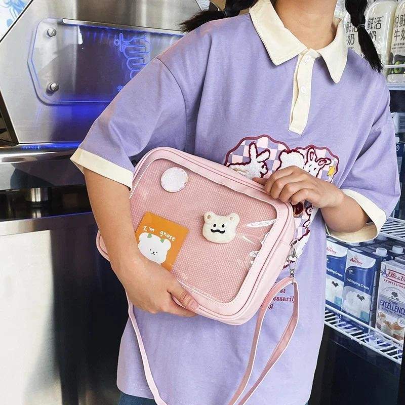 Women’s Ita Crossbody Bag Clear Transparent Shoulder Messenger Purse Cute Kawaii