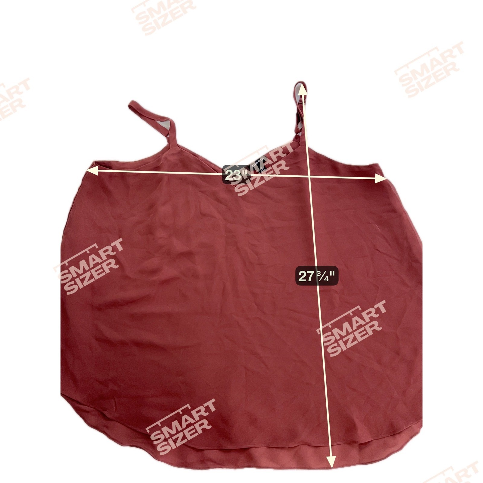 Womens Plus Size Torrid Chiffon Camisole Rosewood Mauve Layered Tank Top 0 L