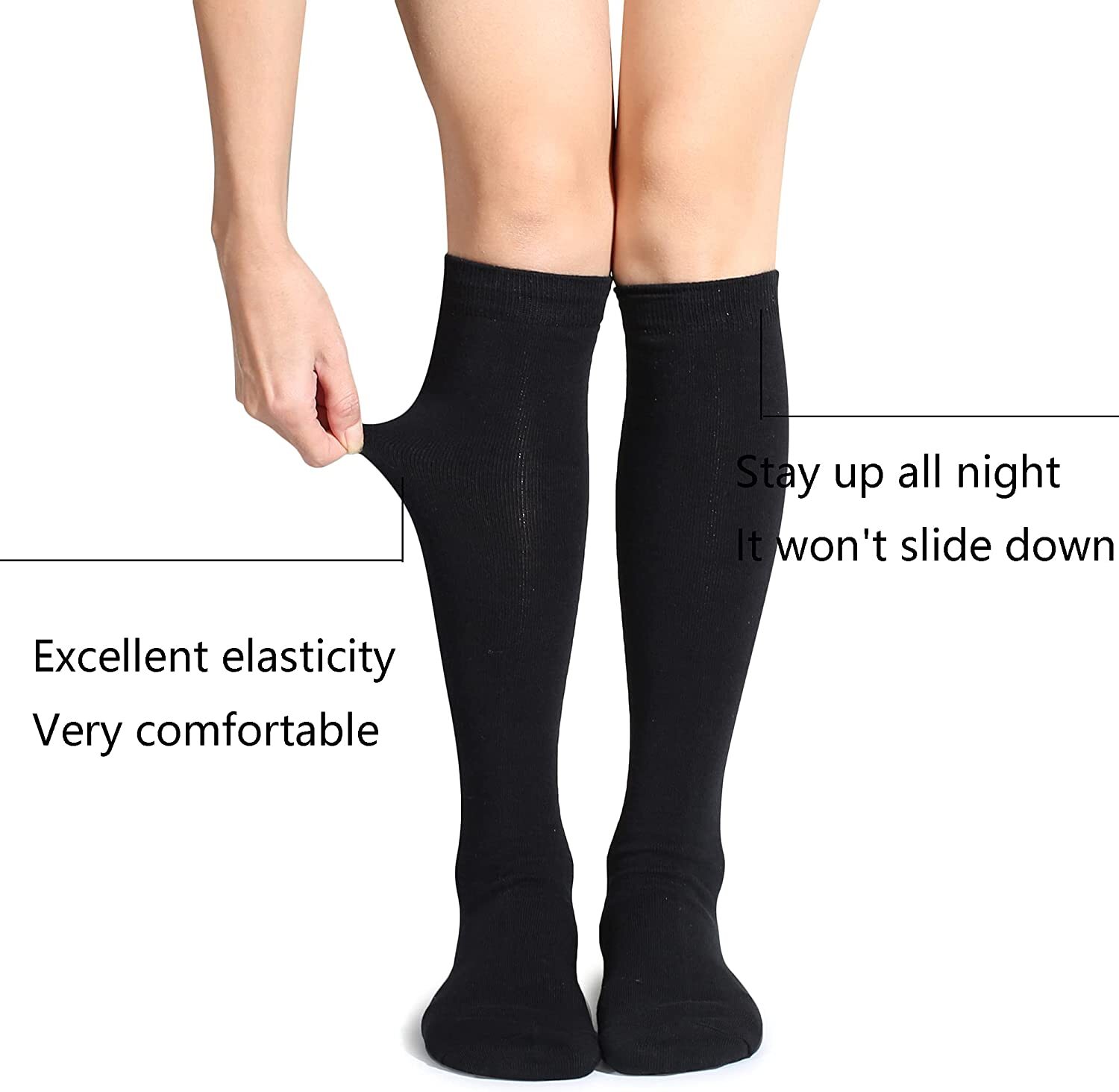 3 Pairs Compression Socks Pain Relief Calf Leg Foot Support Stocking Men&Women