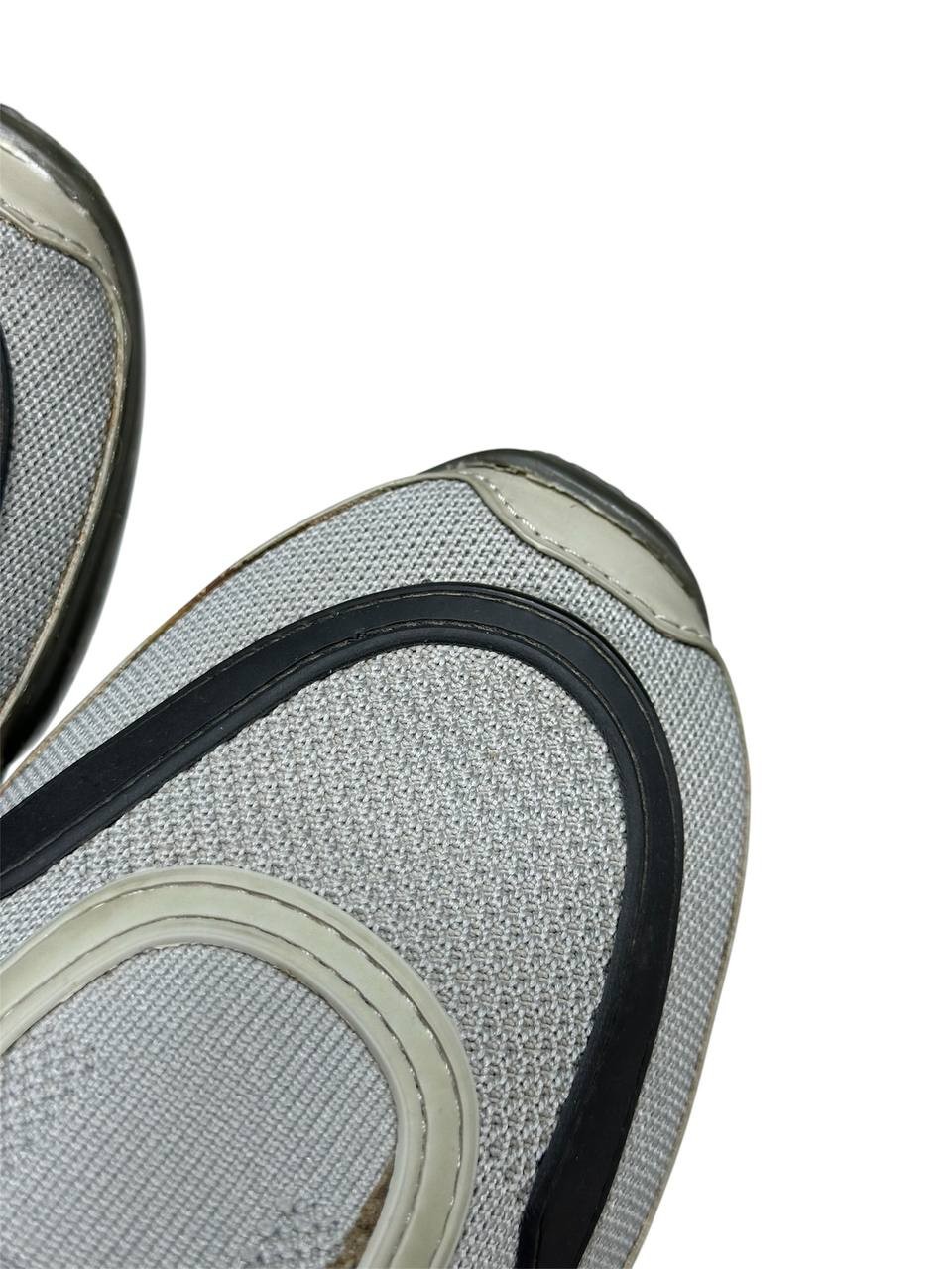 Prada Cloudbust Grey Sneakers Strap Mesh Leather Chunky Sole 25cm UK 6.5