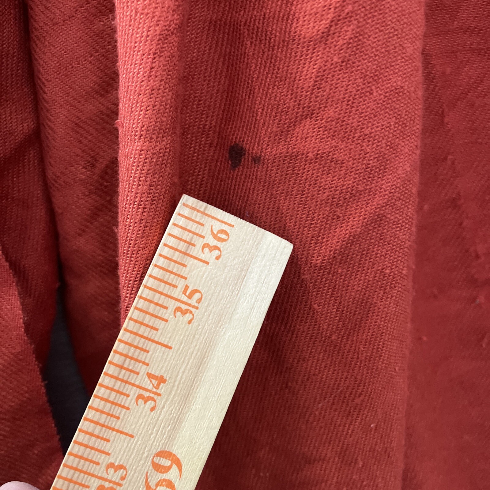 Pashmina Scarf Womans One Size Solid Orange Fringed Long 100% Pashmina