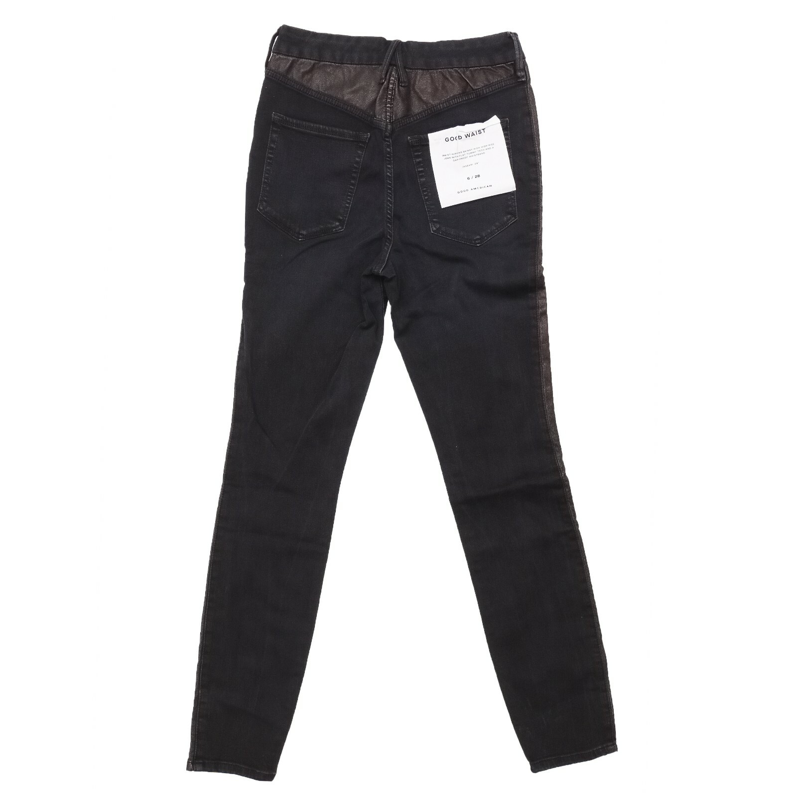 GOOD AMERICAN Good Waist Leather Mixing GWLM113ST Size 6 (28″ Waist) 29″ Inseam