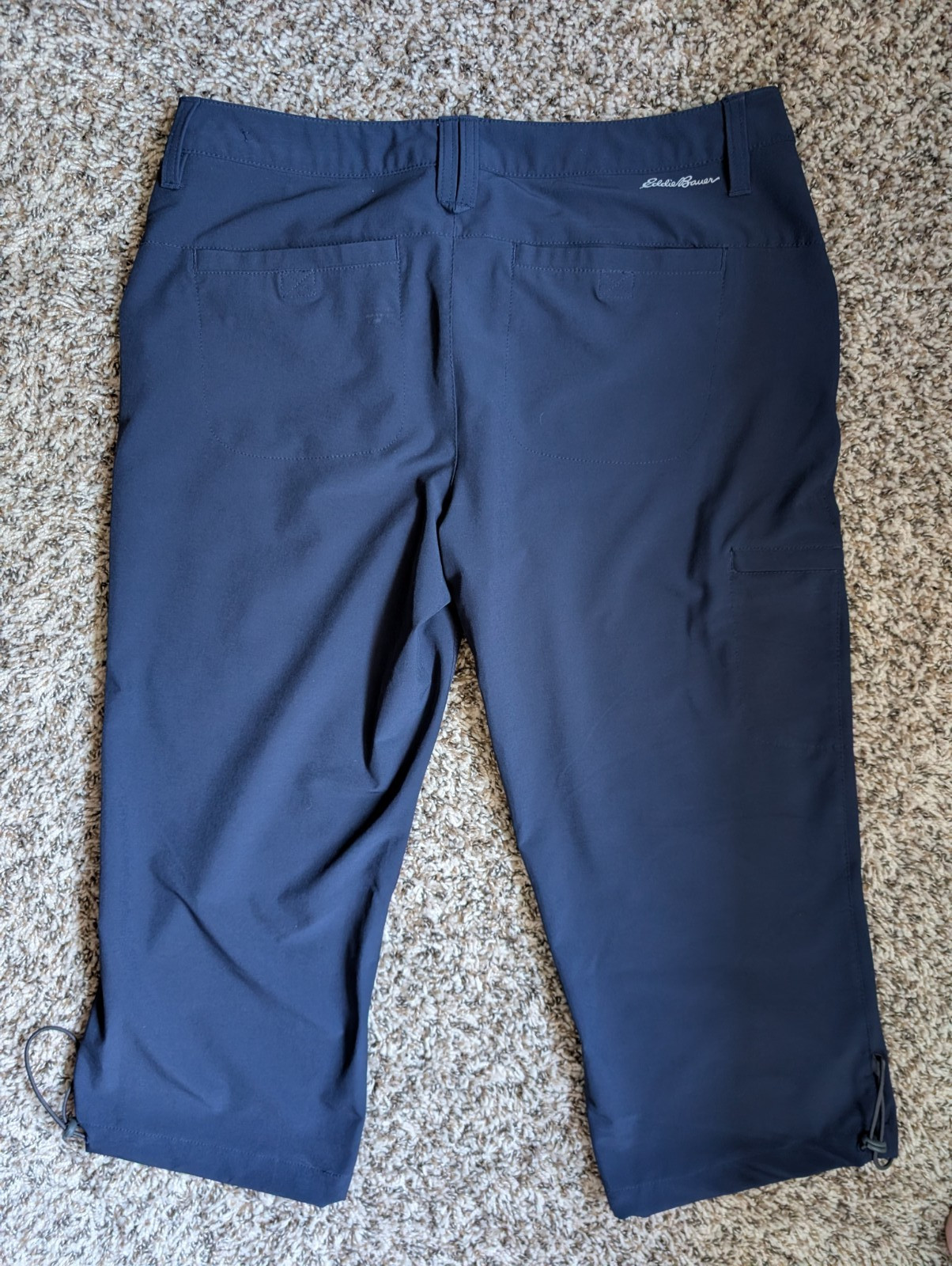 Eddie Bauer Womens 6 Blue Rainier Capri Cropped Hiking Pants Utility Outdoor NWT
