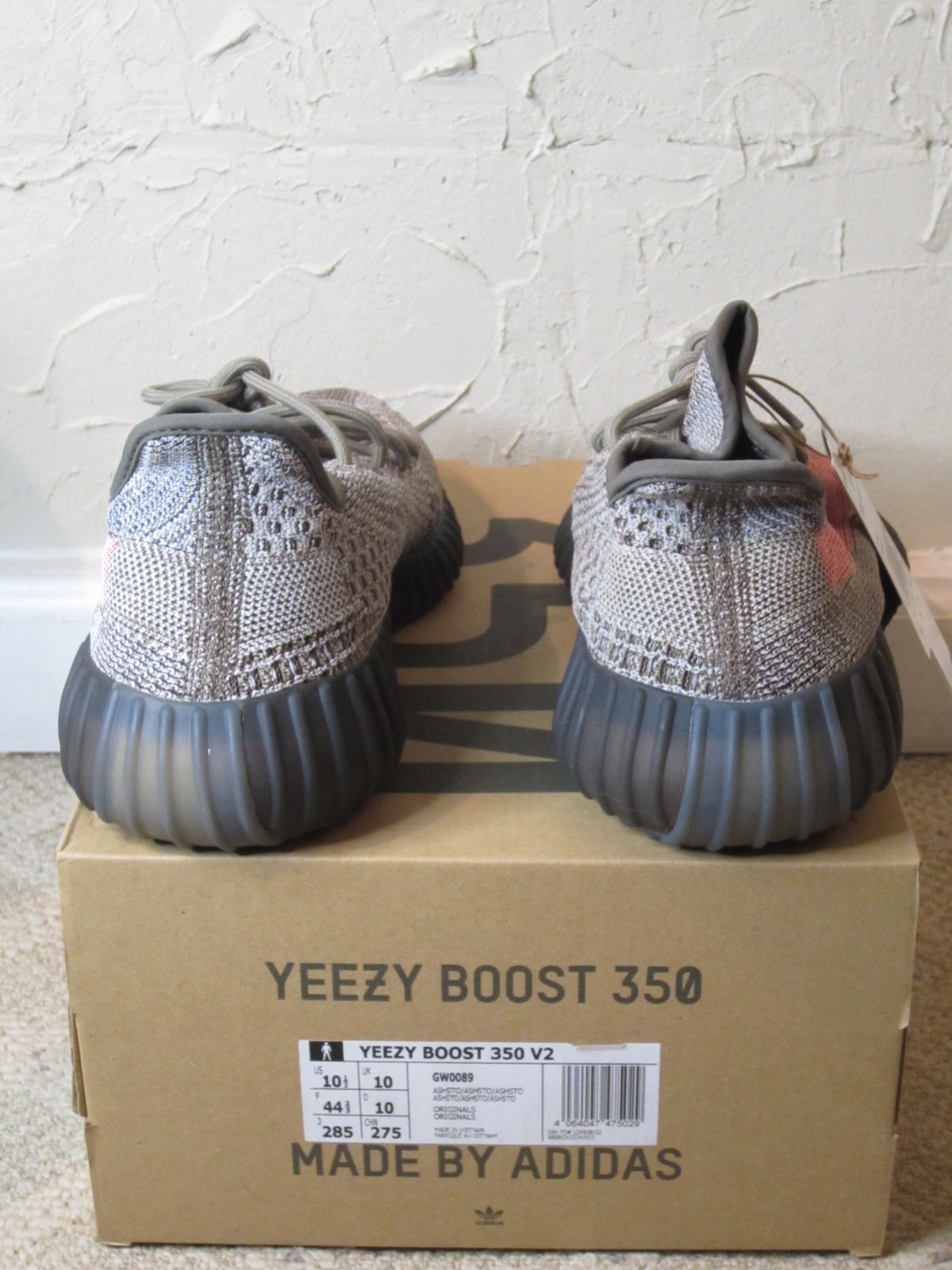 adidas Yeezy Boost 350 V2 Ash Stone Men’s Size 10.5 NEW! GW0089 2021 READ