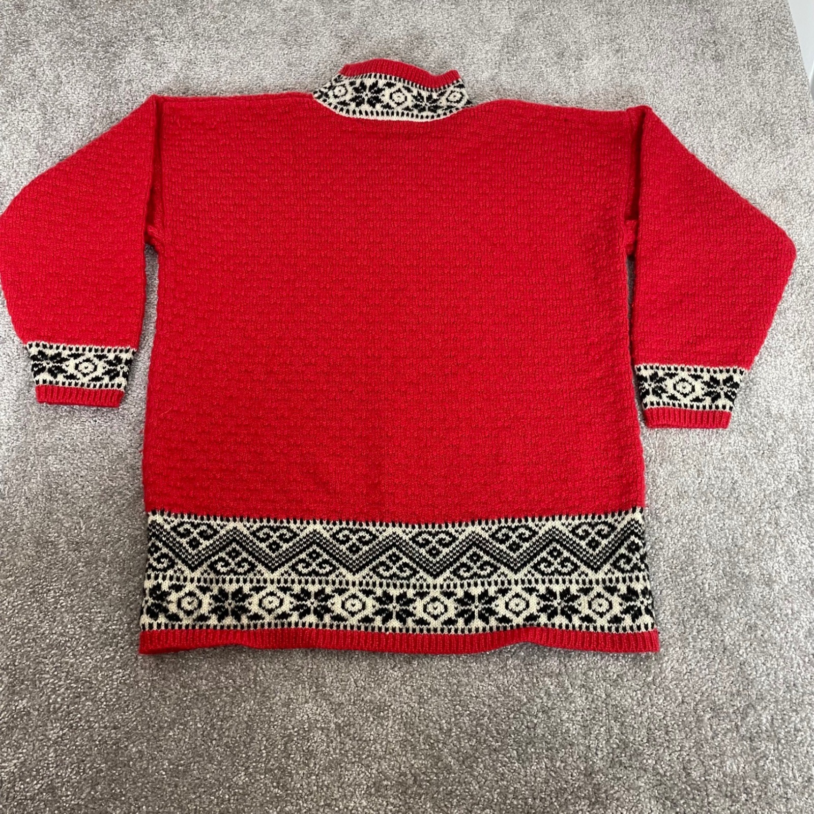 Vintage GAP Wool Sweater Womens Medium Nordic Fair Isle Mock Neck 90s