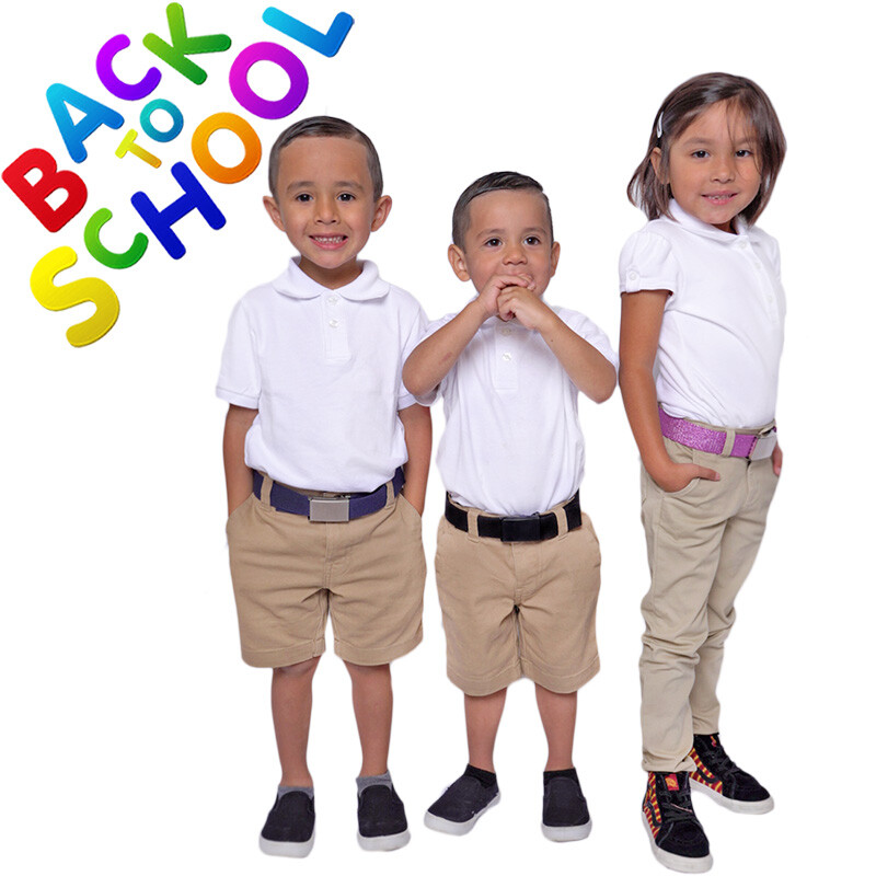 Build A Belt Kid’s Silver Flip Top 1.25″ Wide Buckle with Canvas Web Belt
