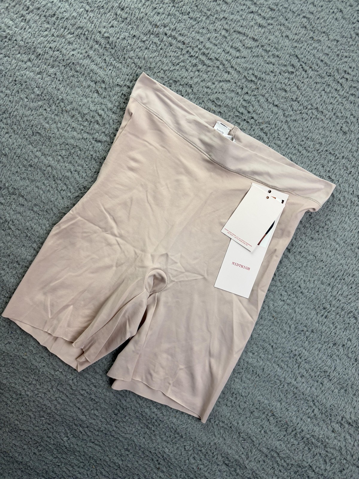 Assets By Spanx Shapewear Shorts Womens Medium Beige Mid Thigh Smoothing
