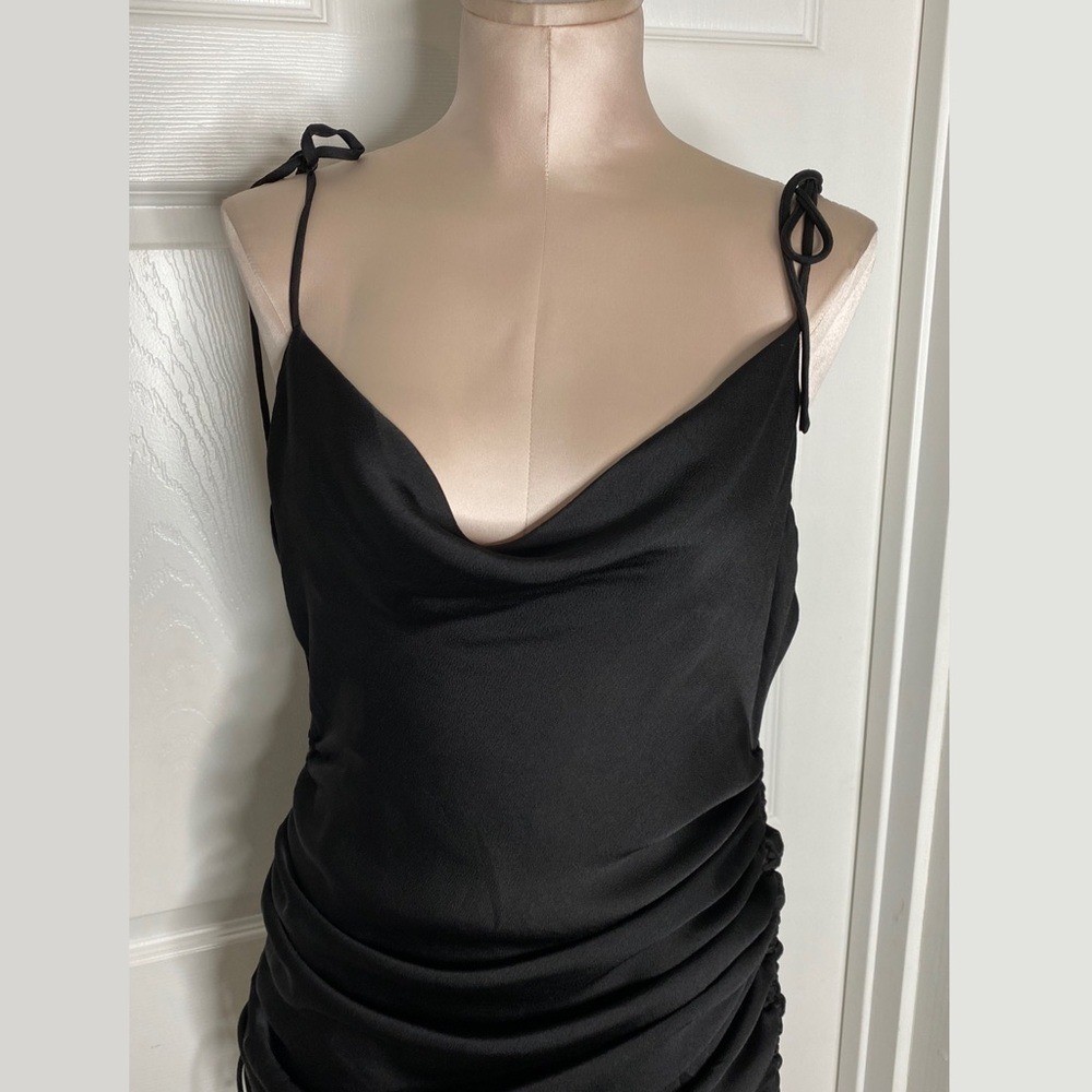 Lioness Satin Ruched Tie Mini Dress Sz XS
