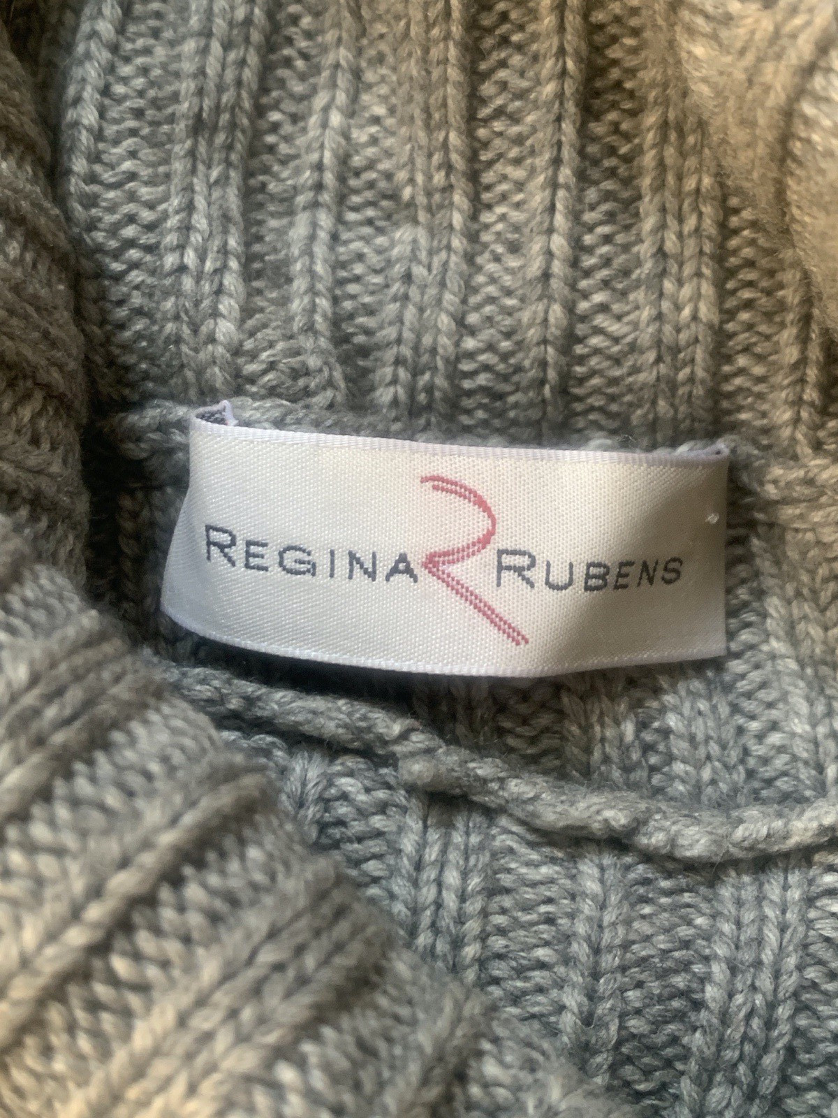 Regina Rubens Label Elbow Patch Silk Cashmere Roll Neck Turtleneck Size Medium
