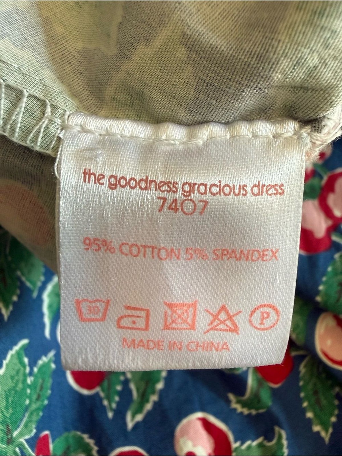 Emmy Design Sweden The Goodness Gracious Cherry Print Dress Vintage Style US 12