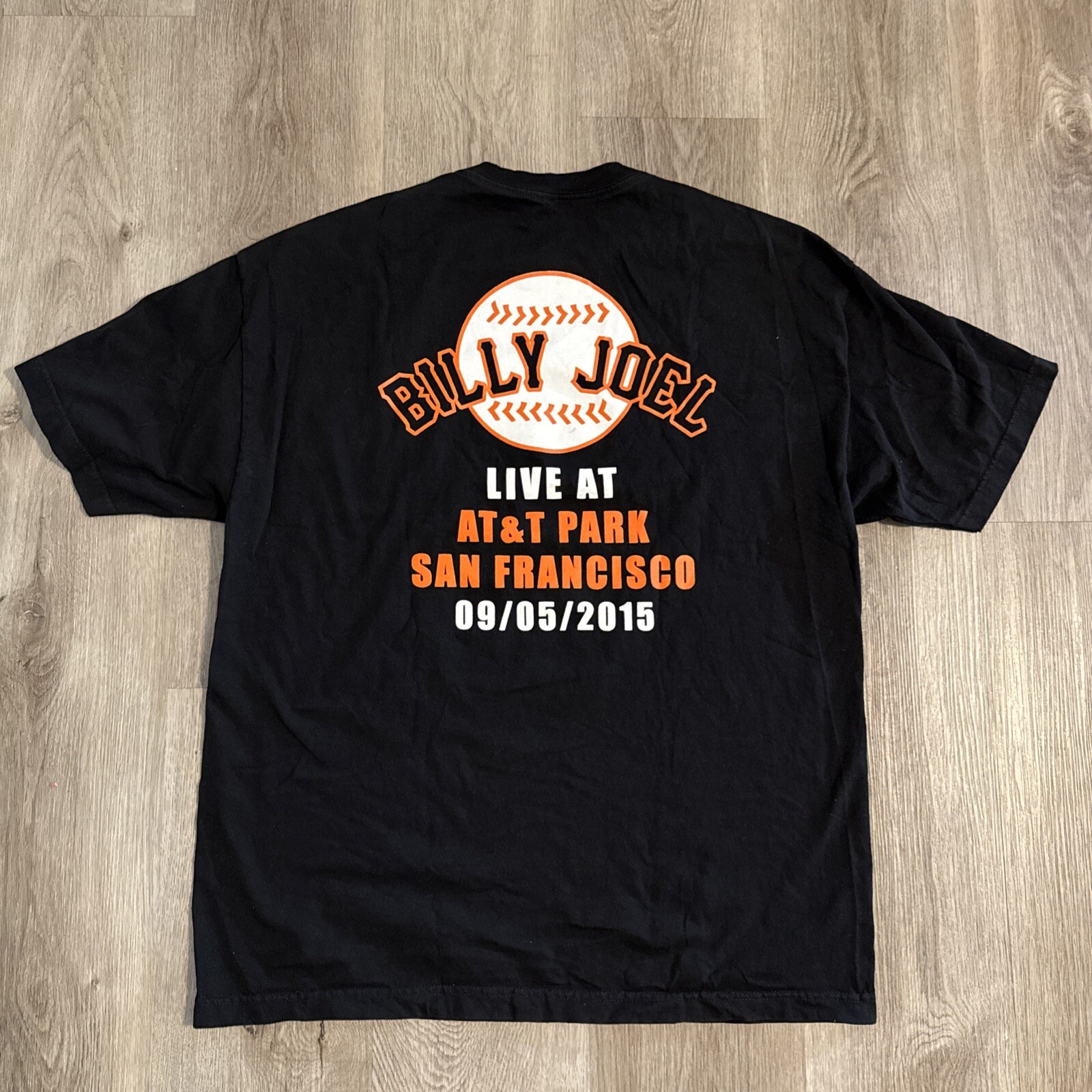 Billy Joel T Shirt San Francisco Giants AT&T Park 2015 Black Size XL