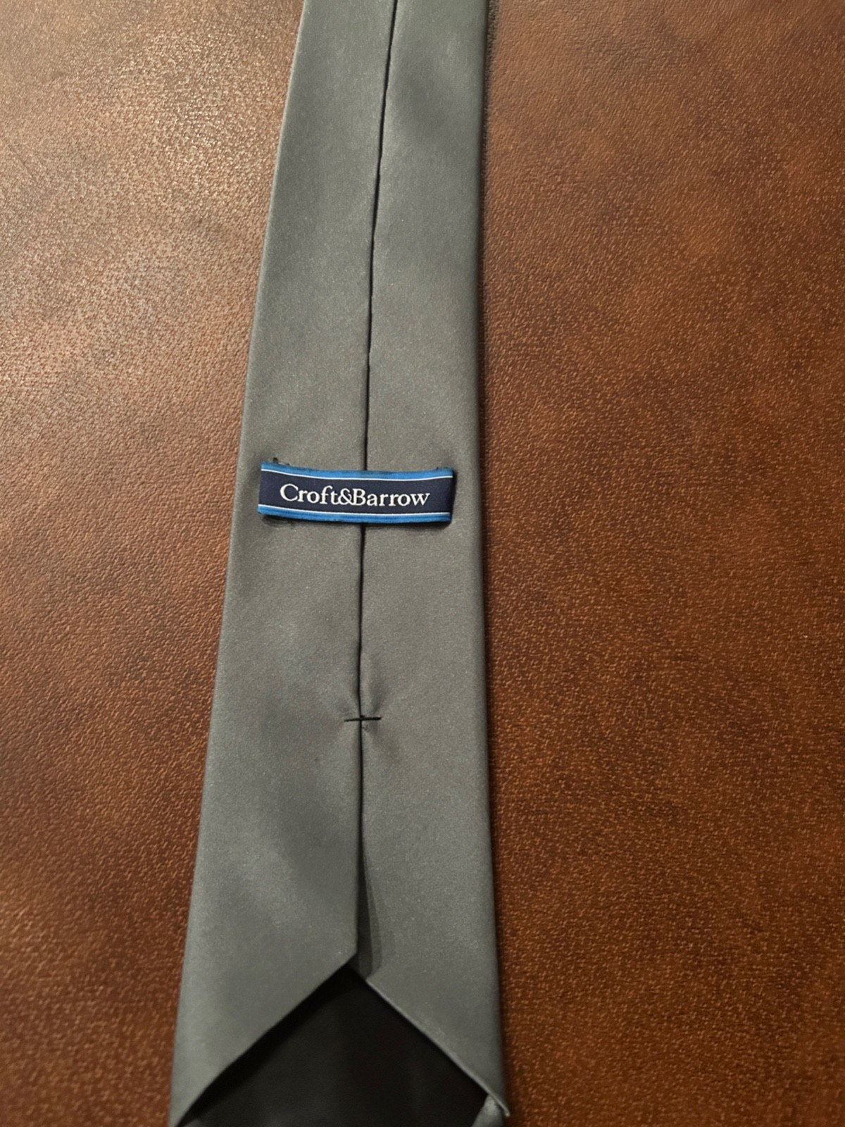 Croft & Barrow Men’s Tie-Gray Solid Classic 57”-60” Dress Formal