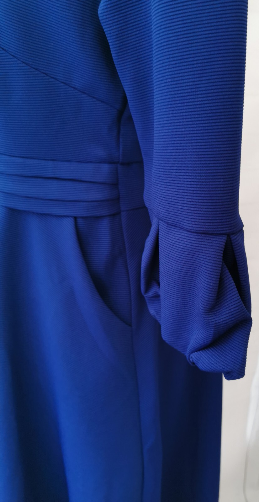 Jolie Moi Ladies Dress Bnwt Size 14 Royal Blue Lined 3/4 Sleeves Scoop Neck