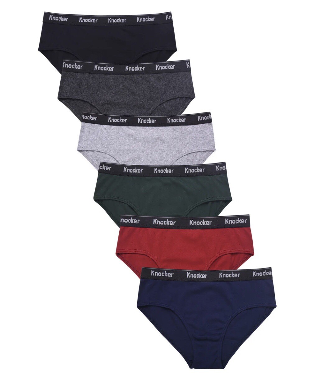 Knocker Men Cotton Bikini Brief Underwear6/ Pack 12/ Pack Low Rise Stretch