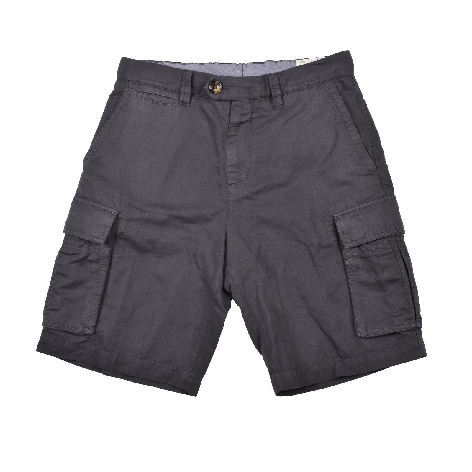 BRUNELLO CUCINELLI MEN’S LINEN BLEND CARGO STYLE SHORT PANTS NWT MSRP $1095