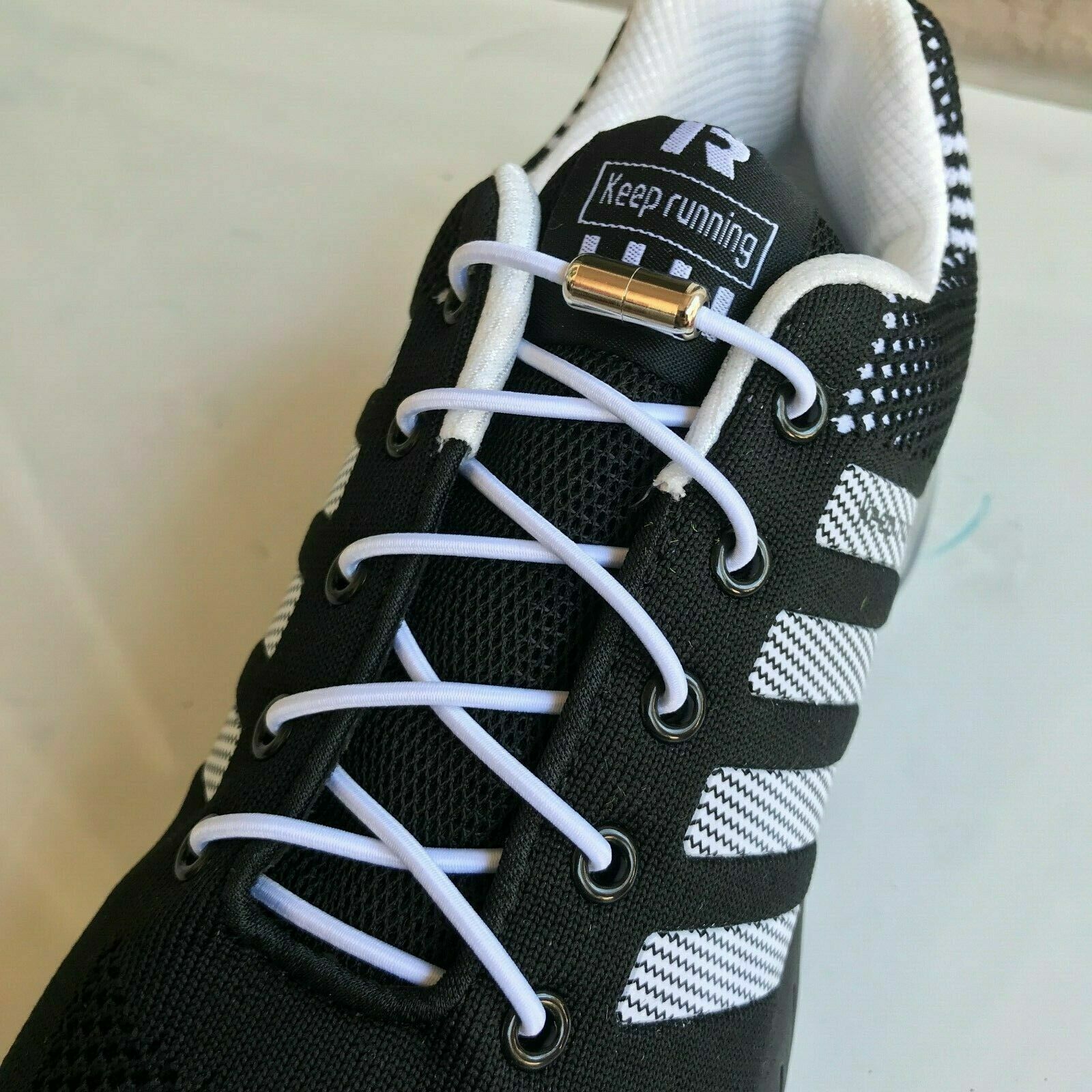 No Tie Elastic Shoe laces strings for Sneakers Running Jogging Canvas kids adult