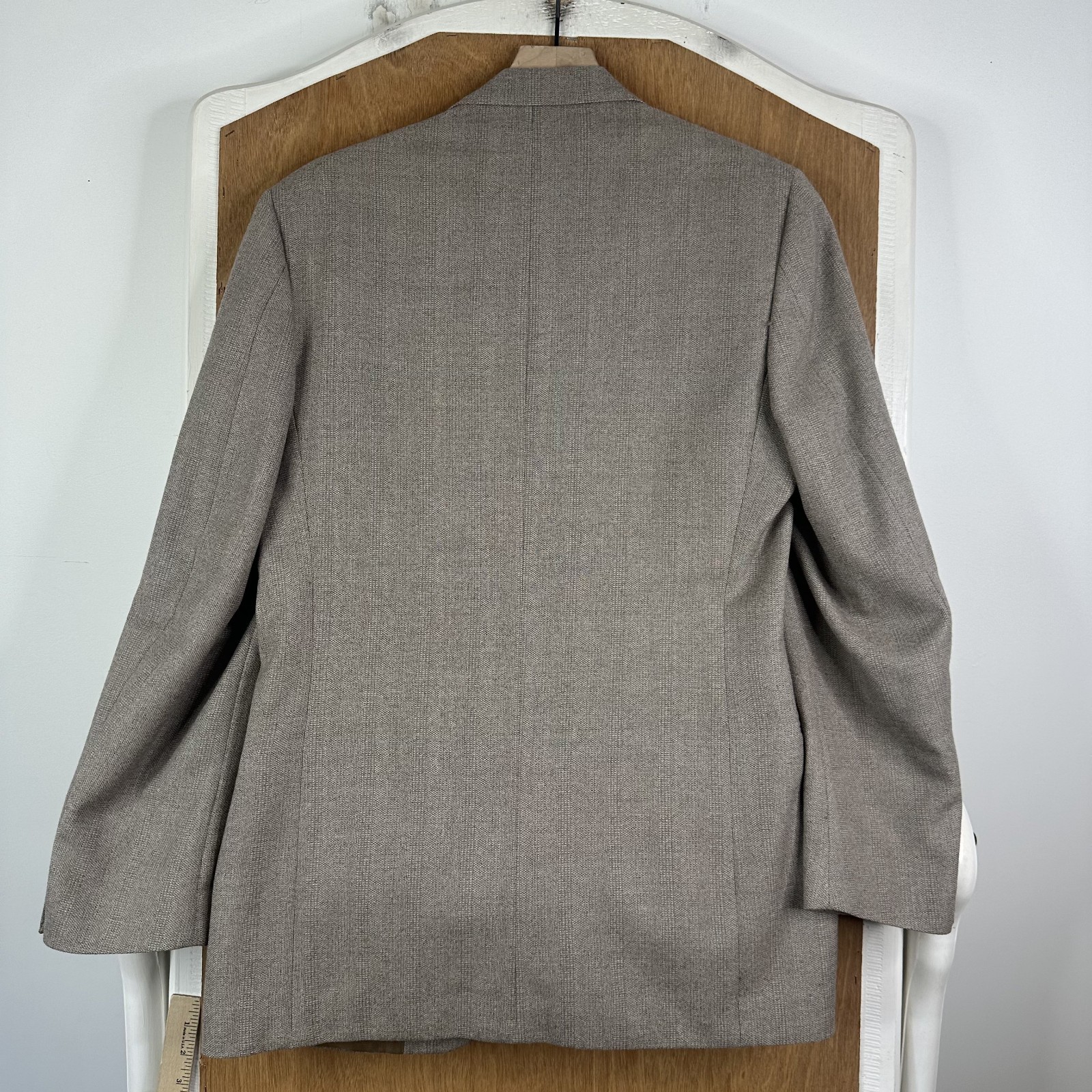 Daniel Hechter Suit Mens 38R Tan 2 Button 100% Wool Pants 34×30 Pleated Canvased