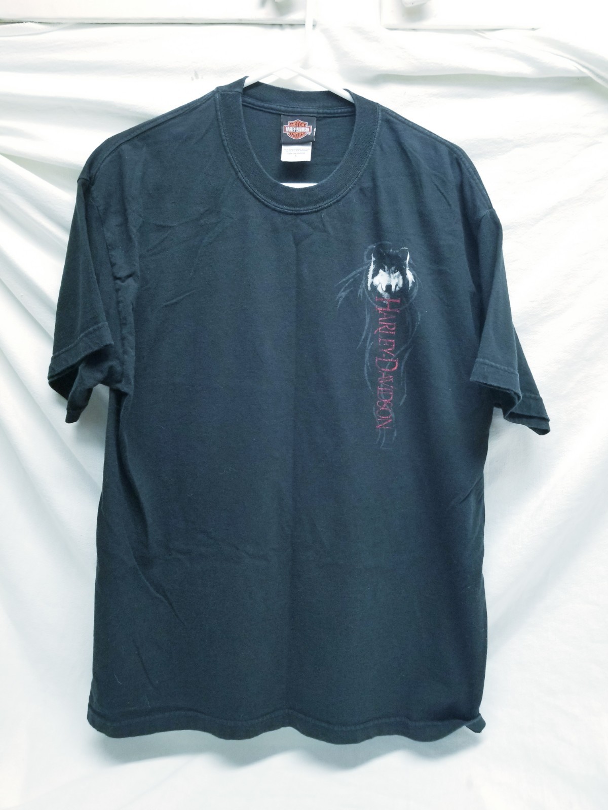 Vintage Y2k Harley Davidson T Shirt Size Large Motorcycle Wolf