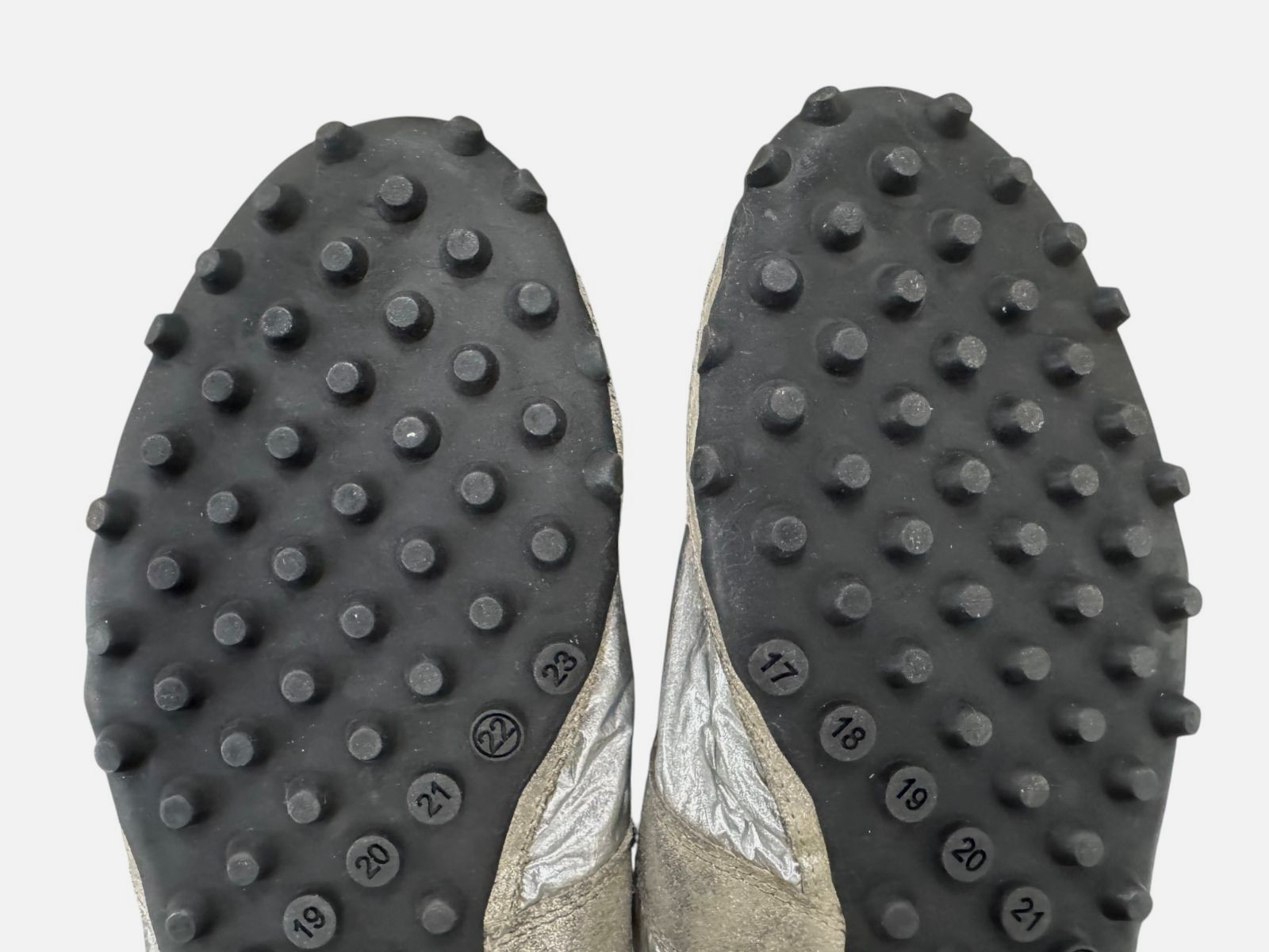 Maison Margiela Women’s Silver Sprinters Low-Top Sneakers Shoes Size EU:37 US:7