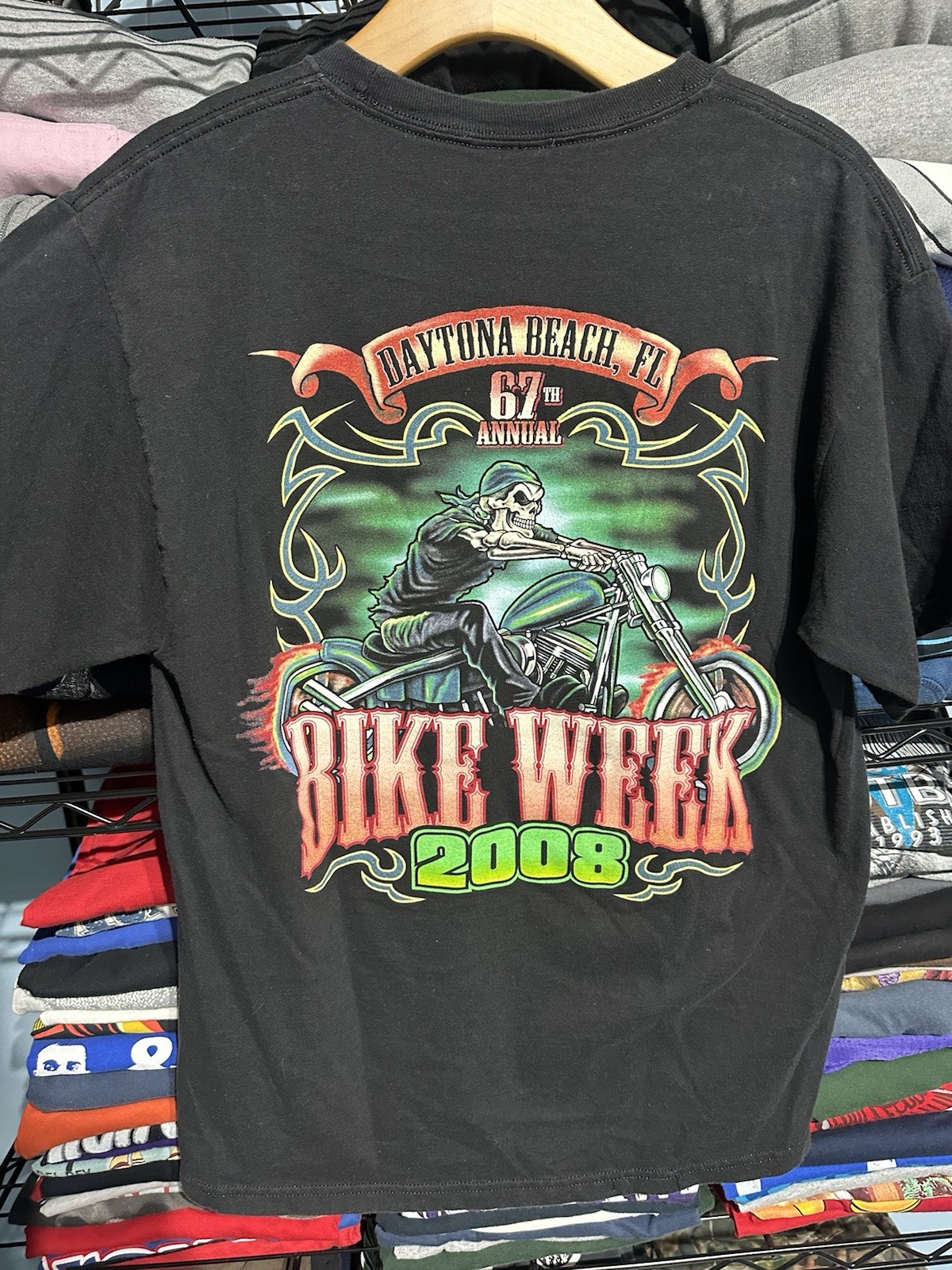 Vintage 2008 Bike Week Shirt Size M Hanes Tag Y2K 2000s Harley Sturgis 90s Biker
