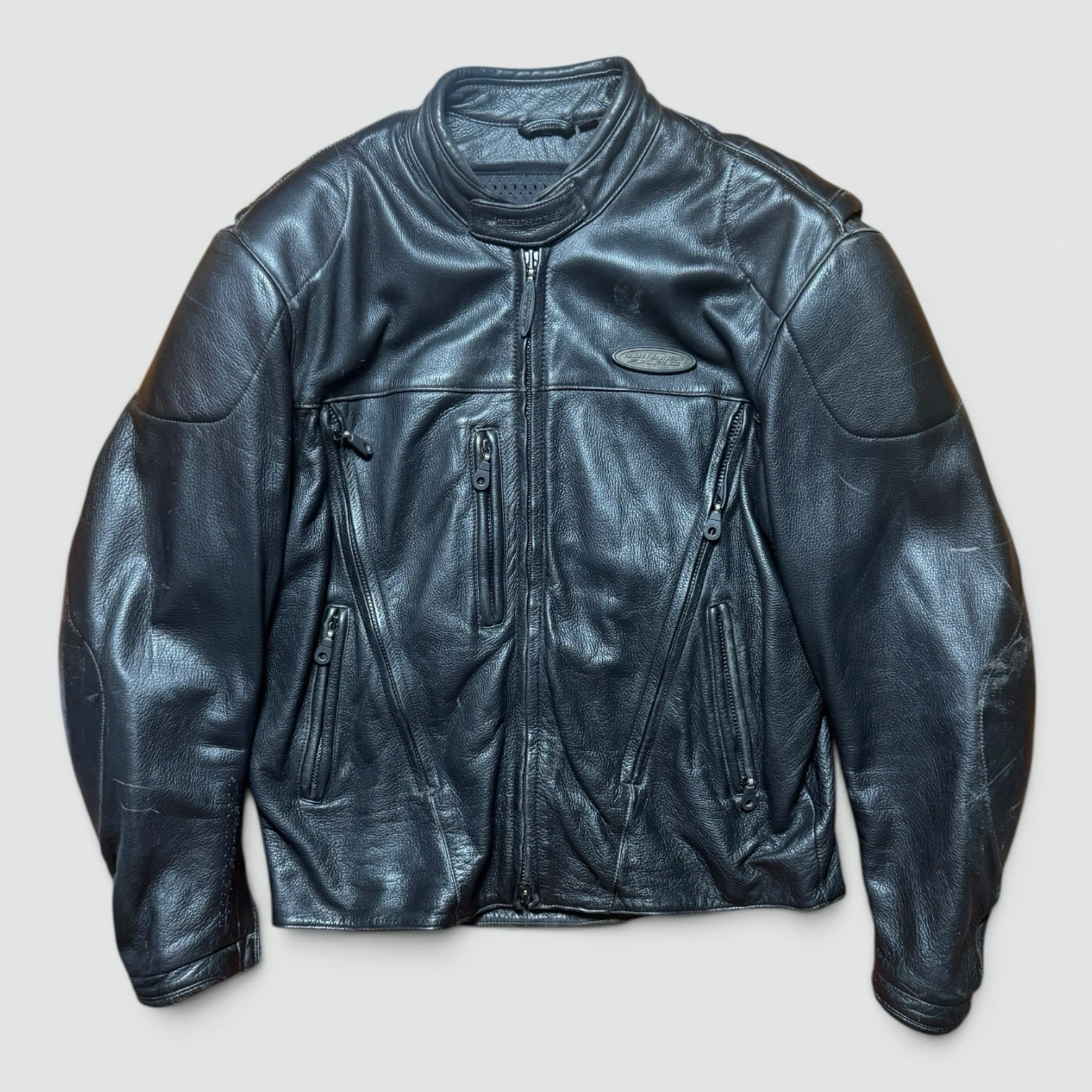Harley Davidson FXRG series 1 Leather Motorcycle Jacket – Large armored Biker