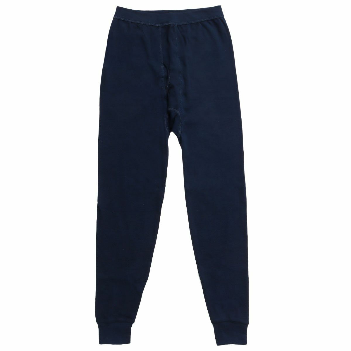 100% Cotton Long Johns Bottoms Men Fleece Lined Thermal Underwear Leggings Pants