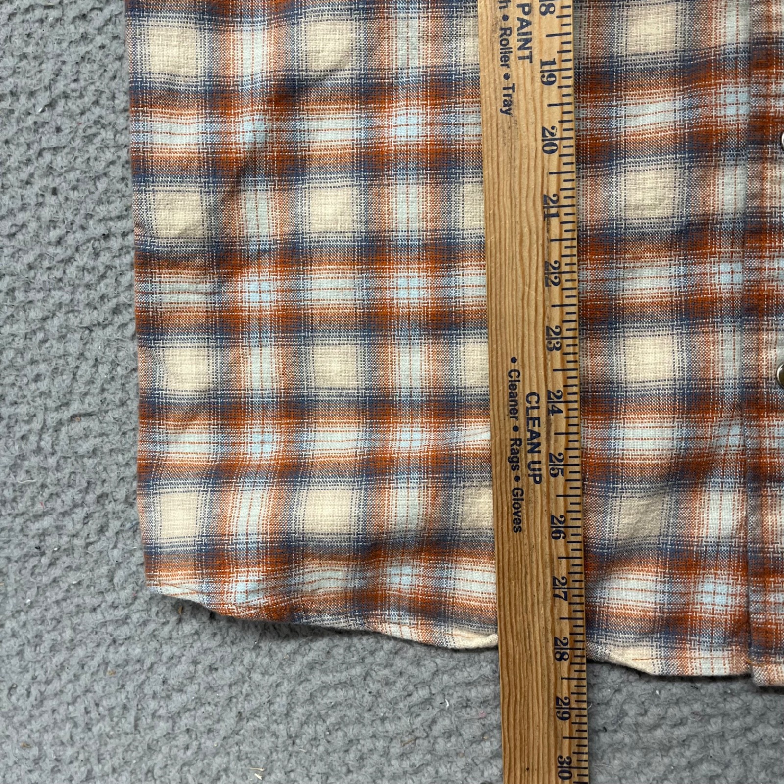 Pendleton Wyatt Shirt Mens L Orange Plaid Pearl Snap Flannel Western Classic