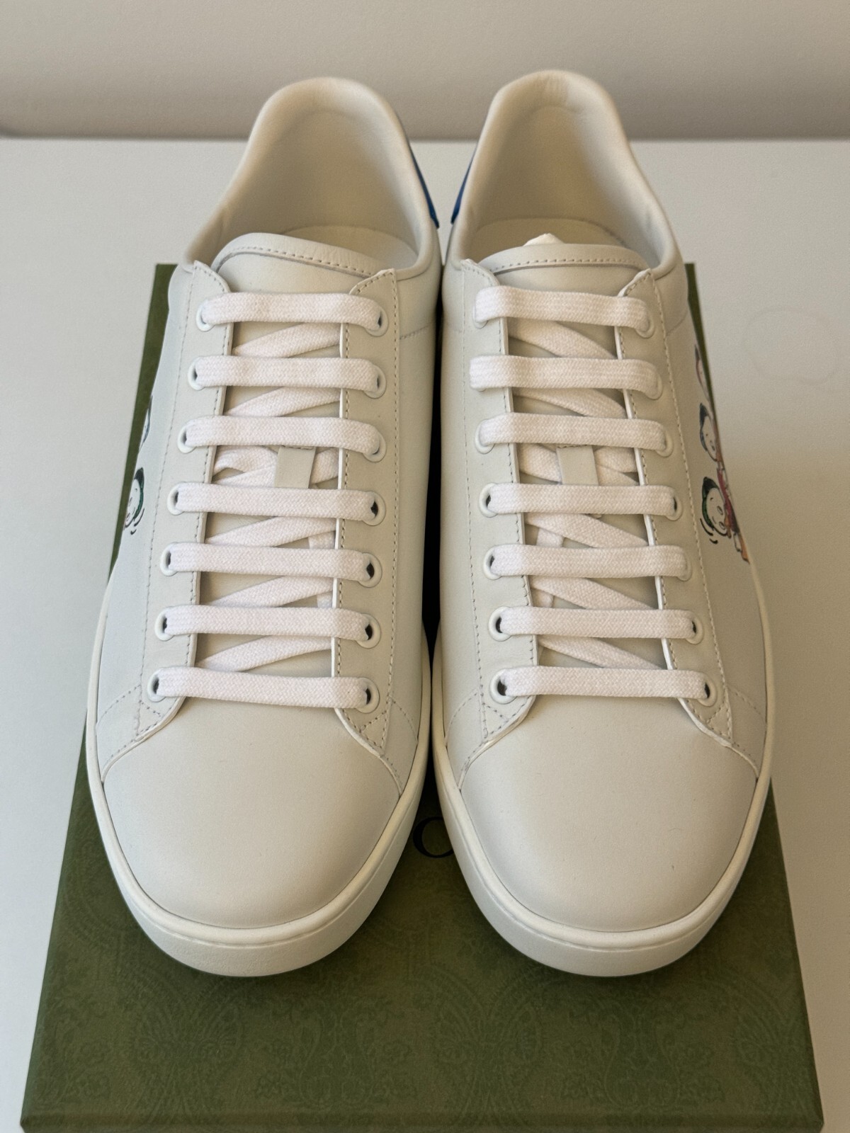 Gucci Disney Ace white leather sneaker Huey Louie Dewey Womens size 37eu 7 US