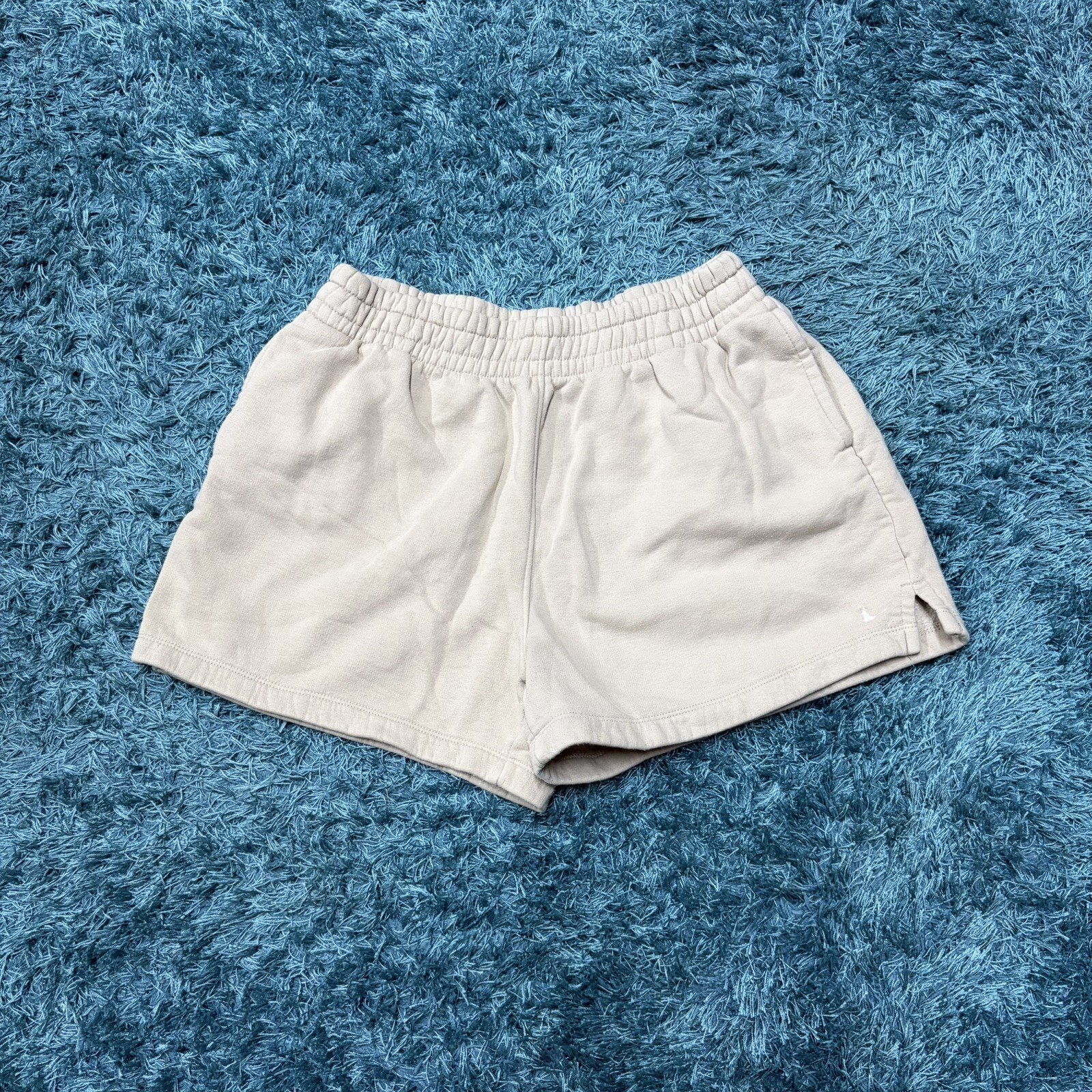 Jack Wills Ivory Cream Womens UK 14 Jogger Shorts Cotton Polyester Blend