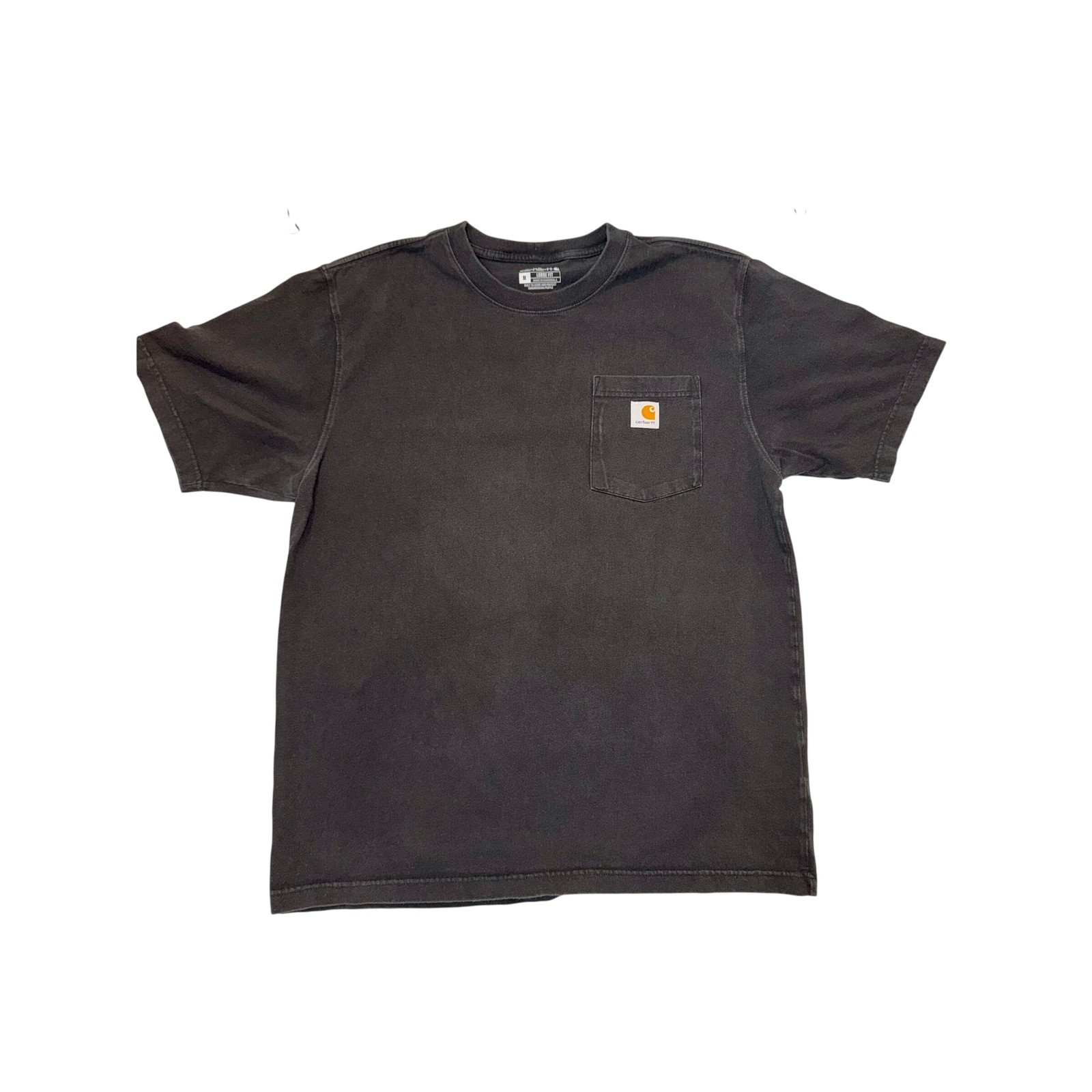 Carhartt K87 Mens Loose Fit Pocket T-Shirt Faded Black Cotton Tee Size M