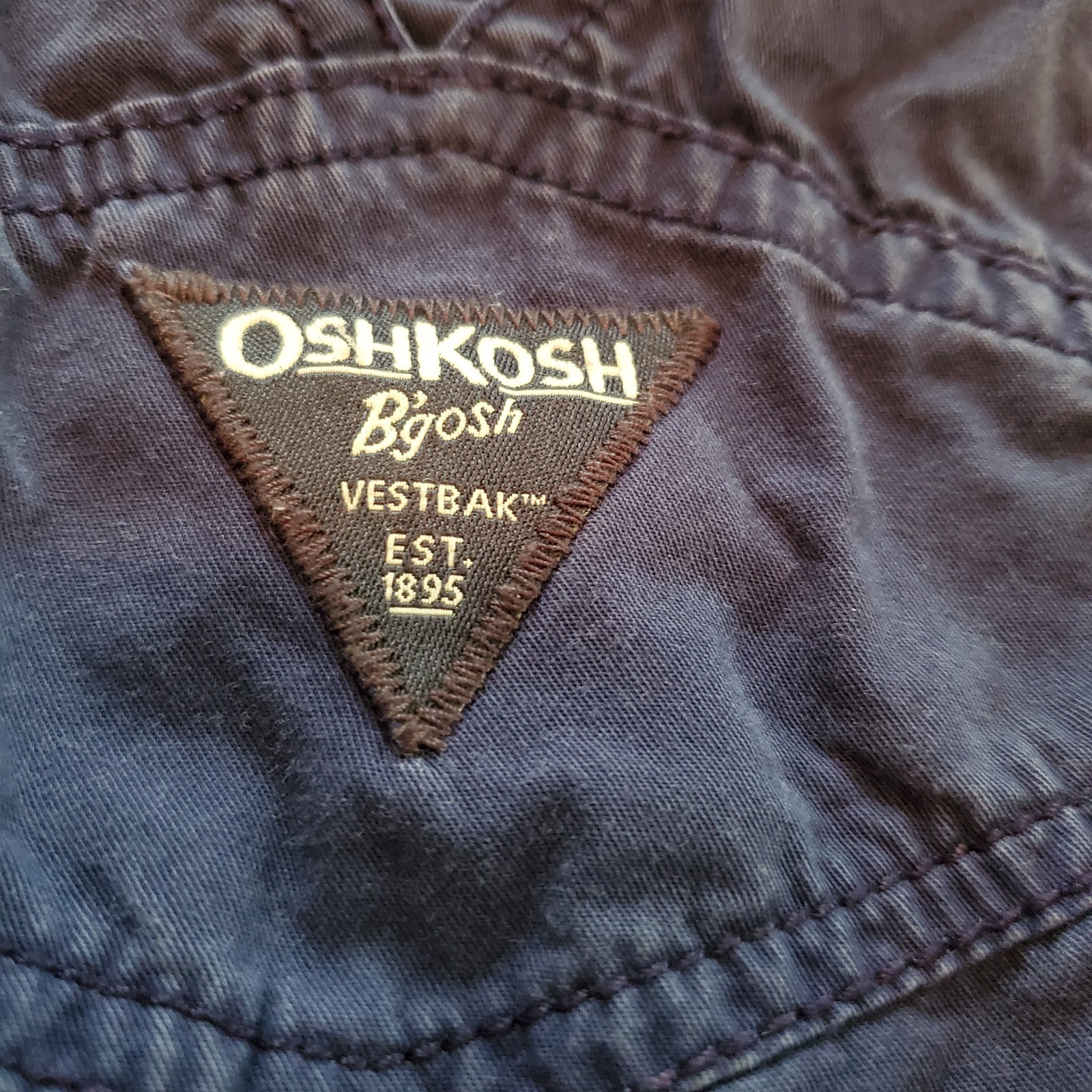 Oshkosh B’gosh Baby Overalls Shortalls 6-9M Blue US American Flag 6-9 Months