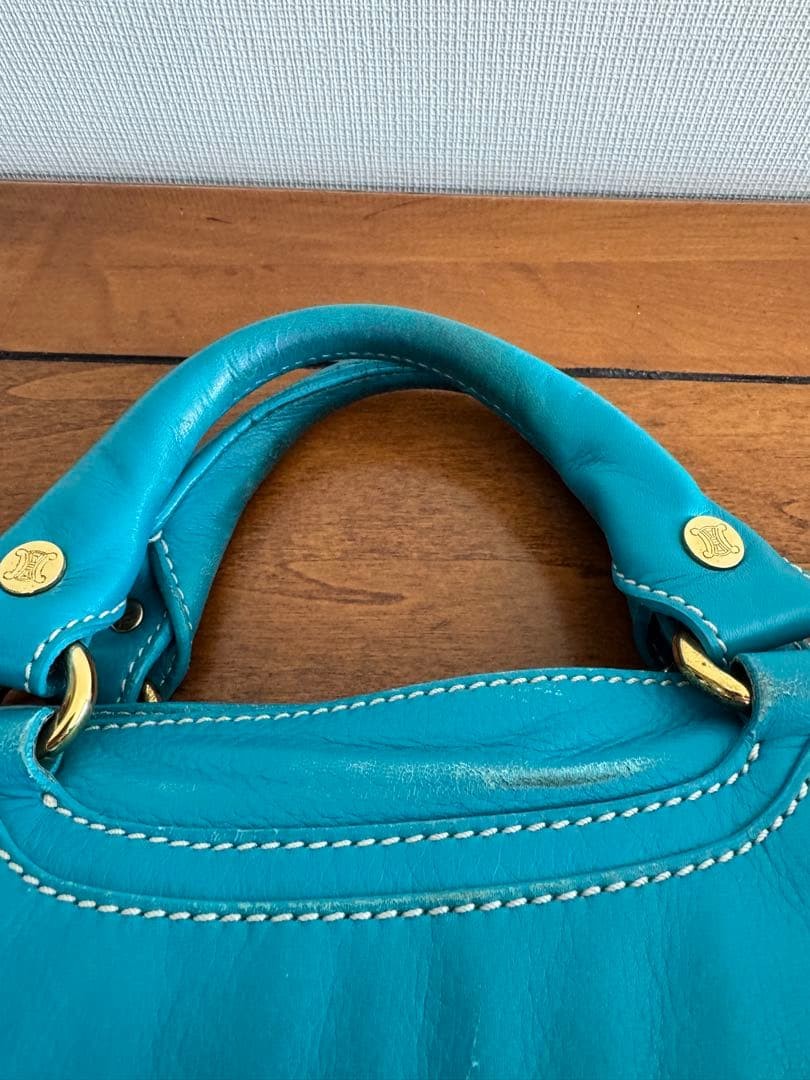 CELINE Boogie bag Handbag Blue Authentic From Japan