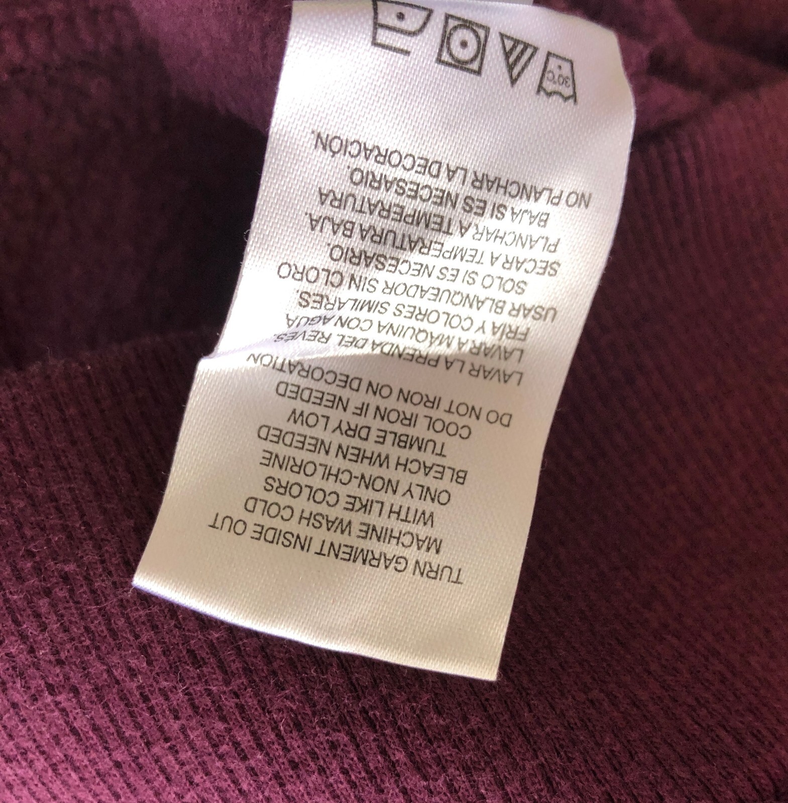vtg Champion Mock Neck Sweatshirt Sz S Dark Magenta Cotton Blend Crop LOGO
