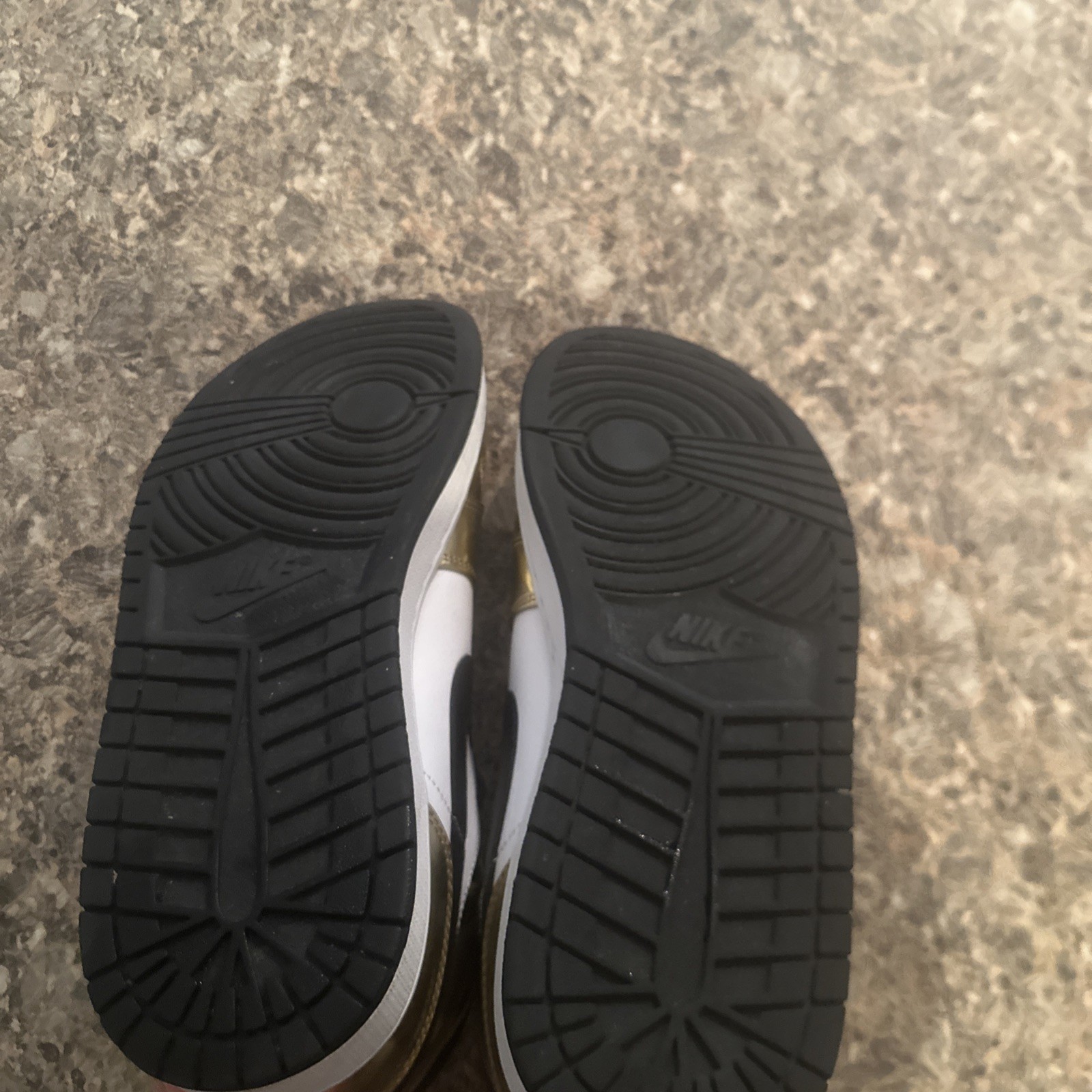 Nike Jordan 1 Mid Metallic Gold (worn)